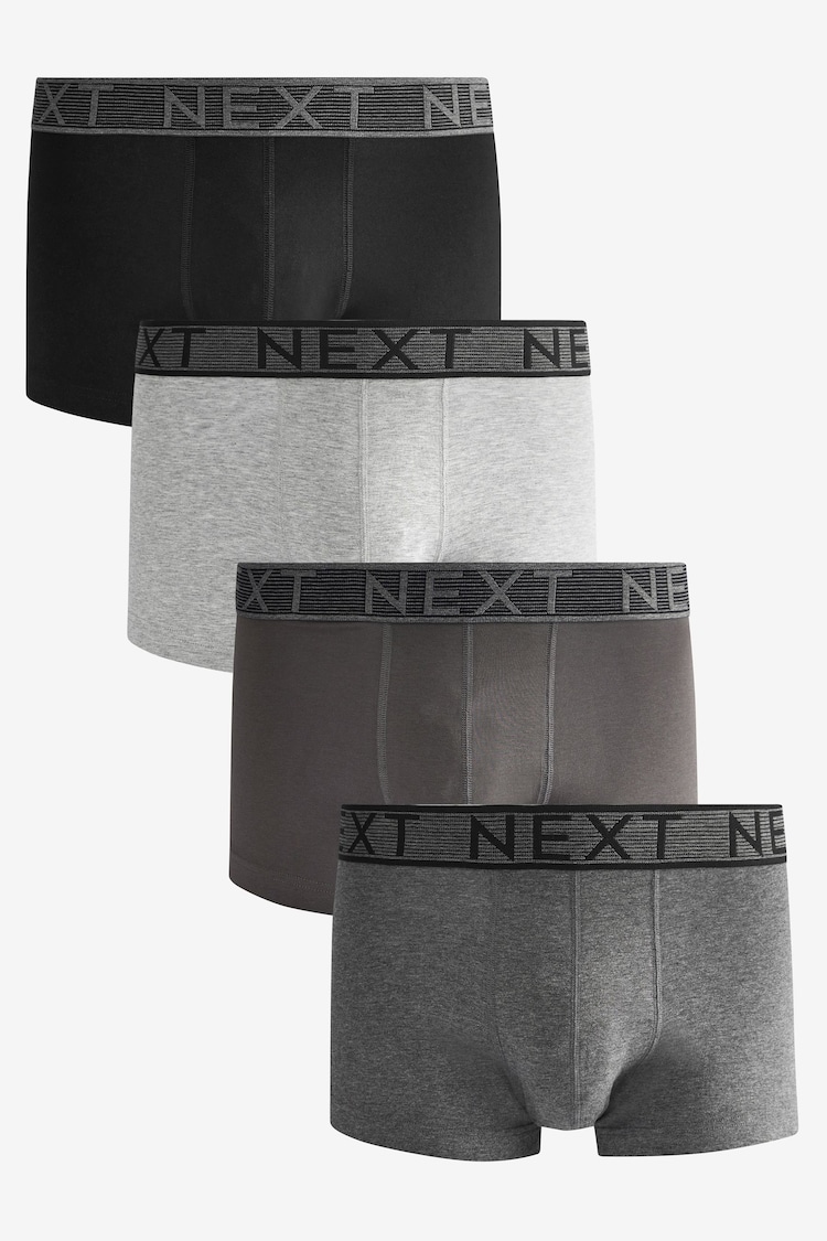 Grey 4 pack Hipster Boxers - Image 1 of 1