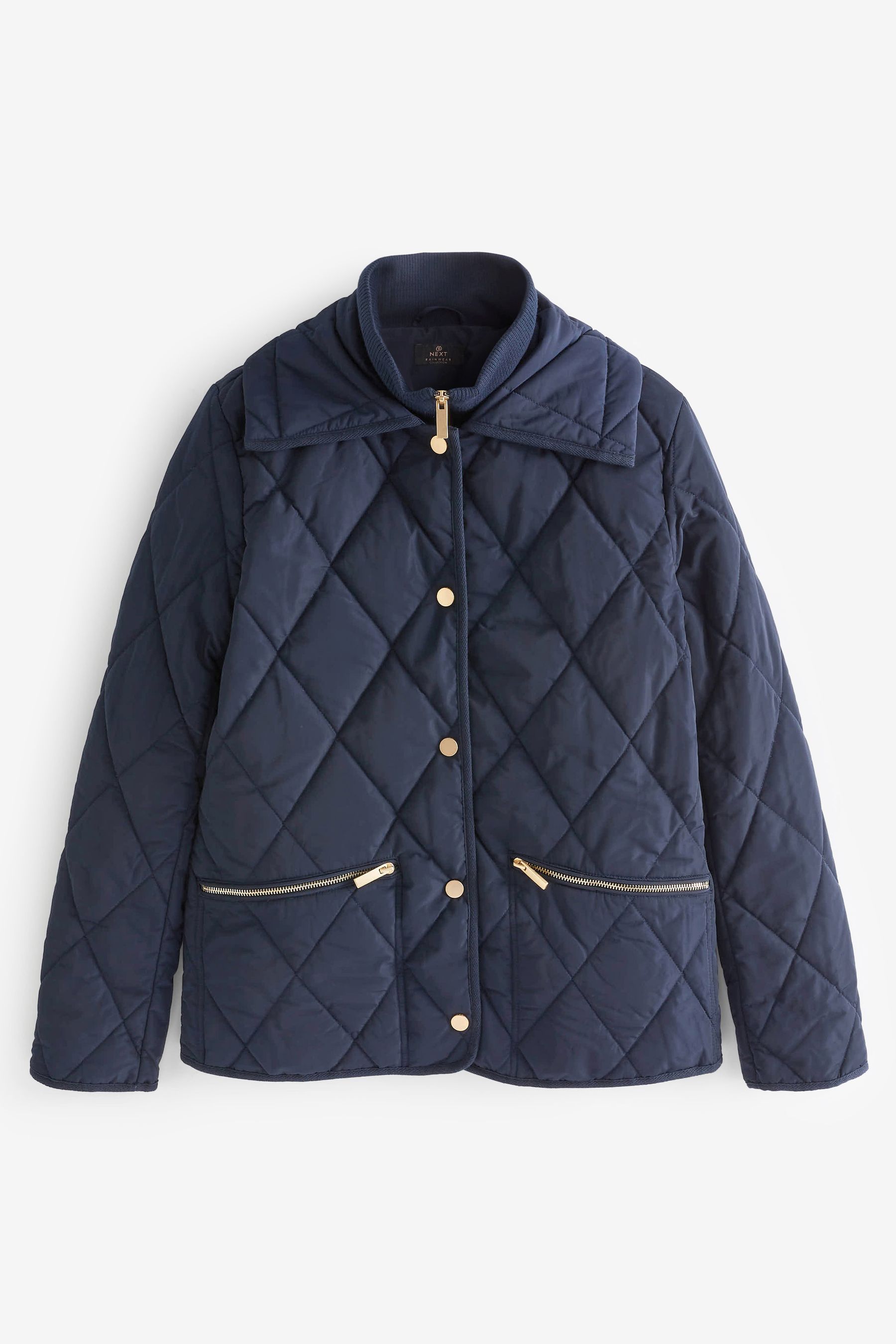 Buy Navy Blue Shower Resistant Quilted Jacket from the Next UK online shop