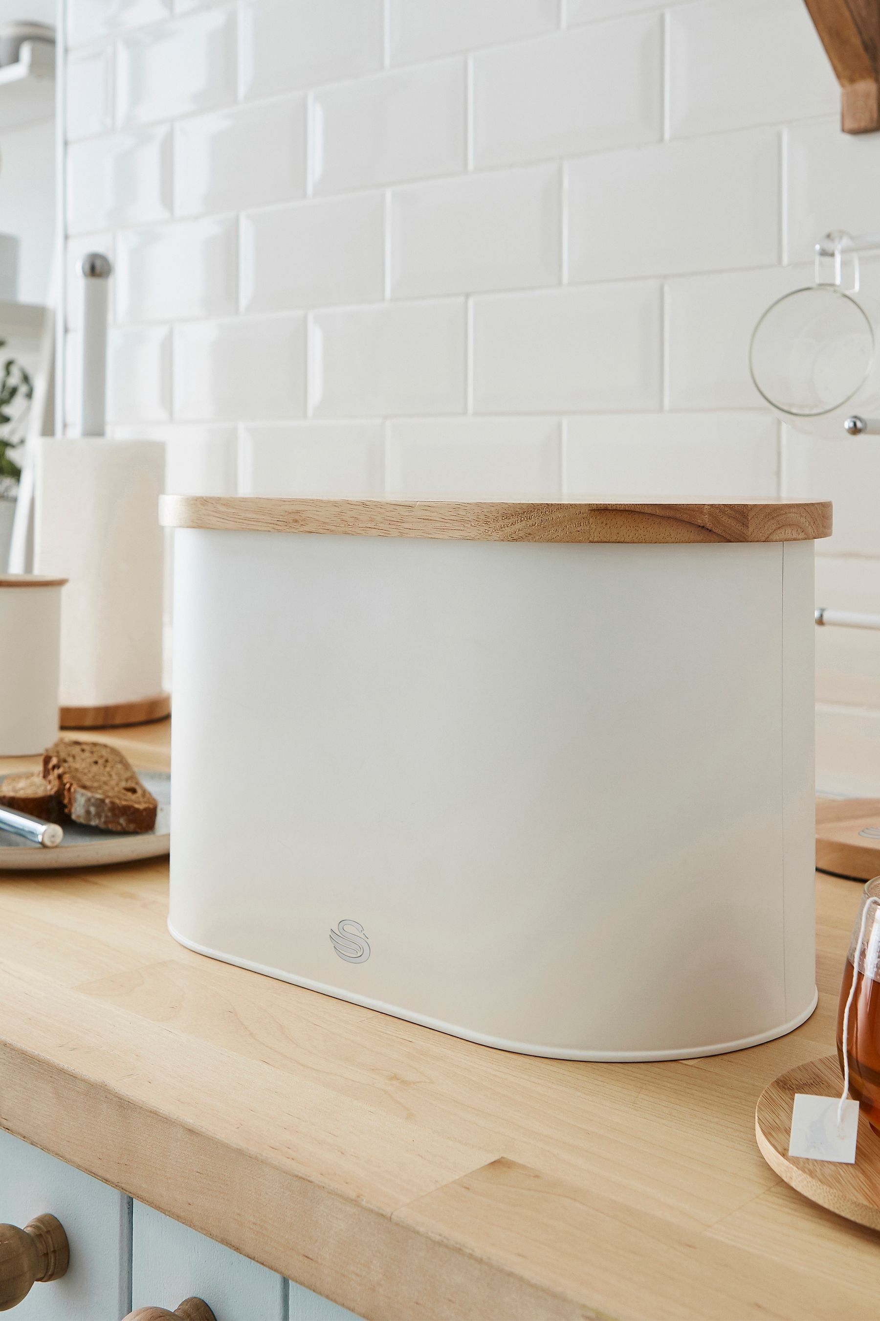 Buy Swan White Nordic White Bread Bin from Next Ireland