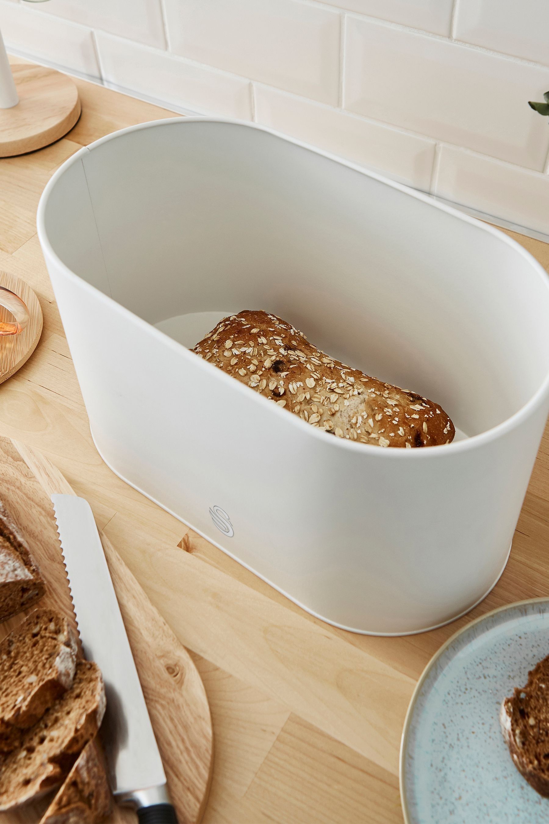 Buy Swan White Nordic White Bread Bin from Next Ireland