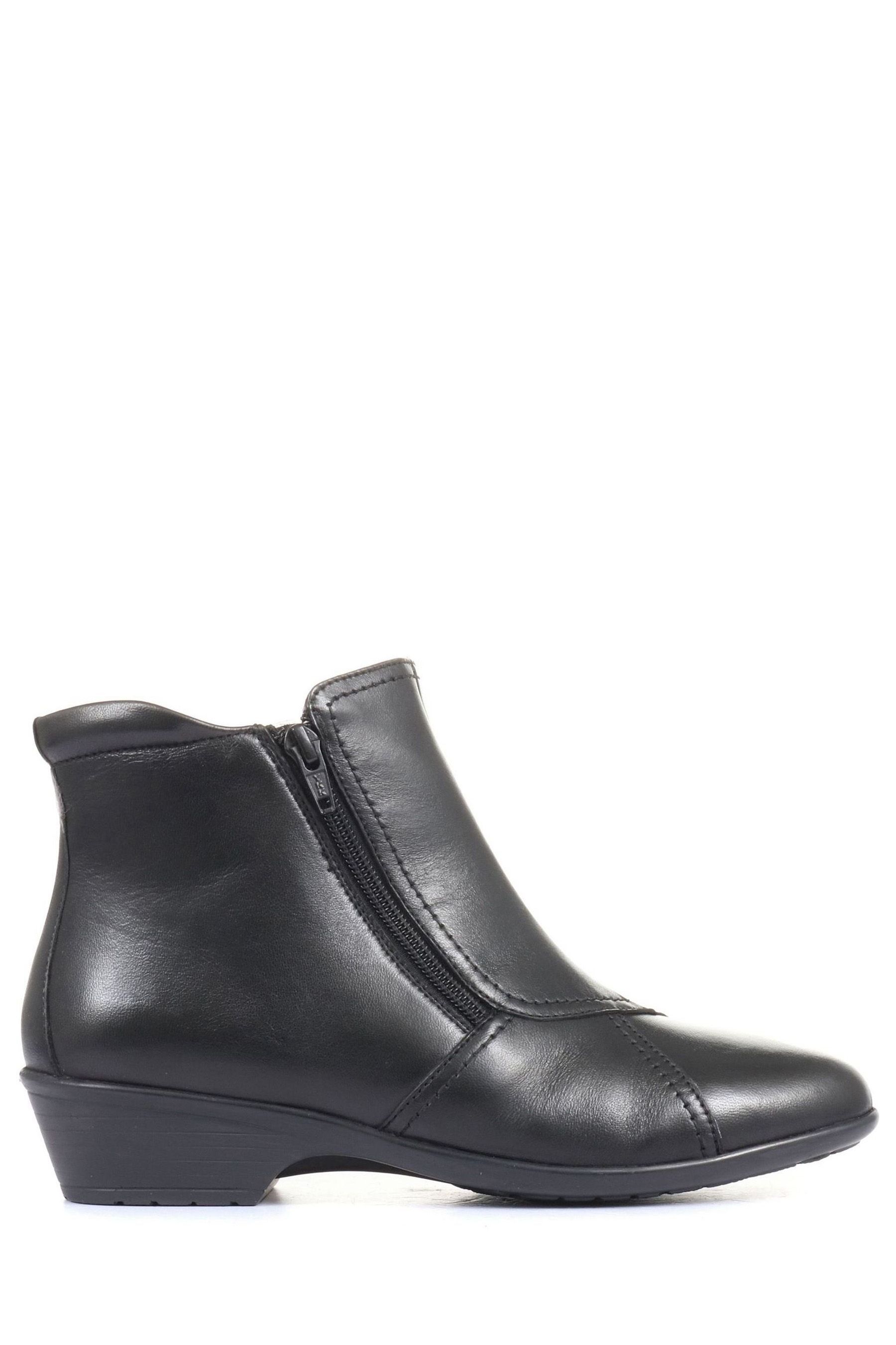 Buy Pavers Black Ladies Wide Fit Leather Ankle Boots from Next Ireland