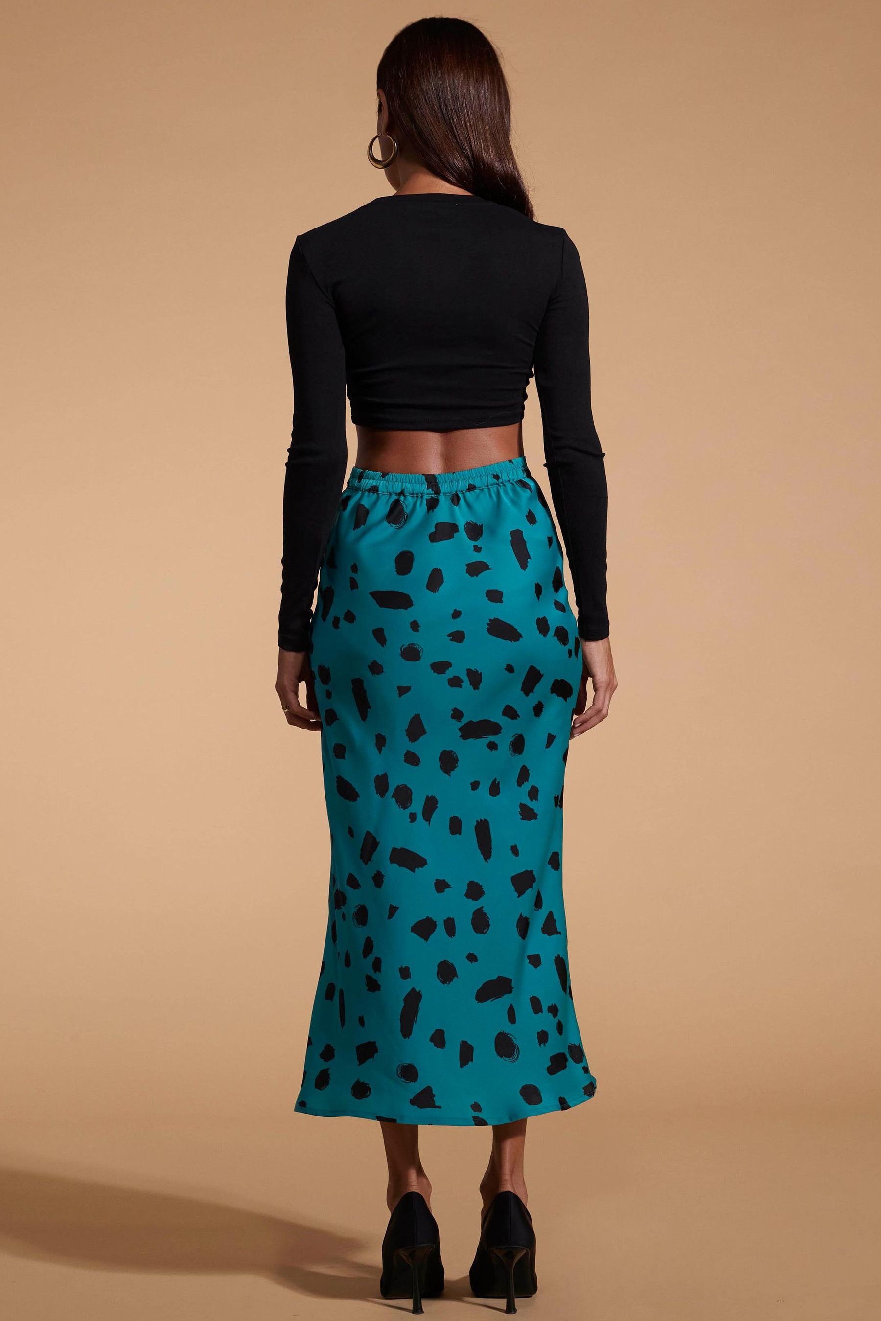 Buy Dancing Leopard Renzo Satin Midi Skirt from the Next UK online shop