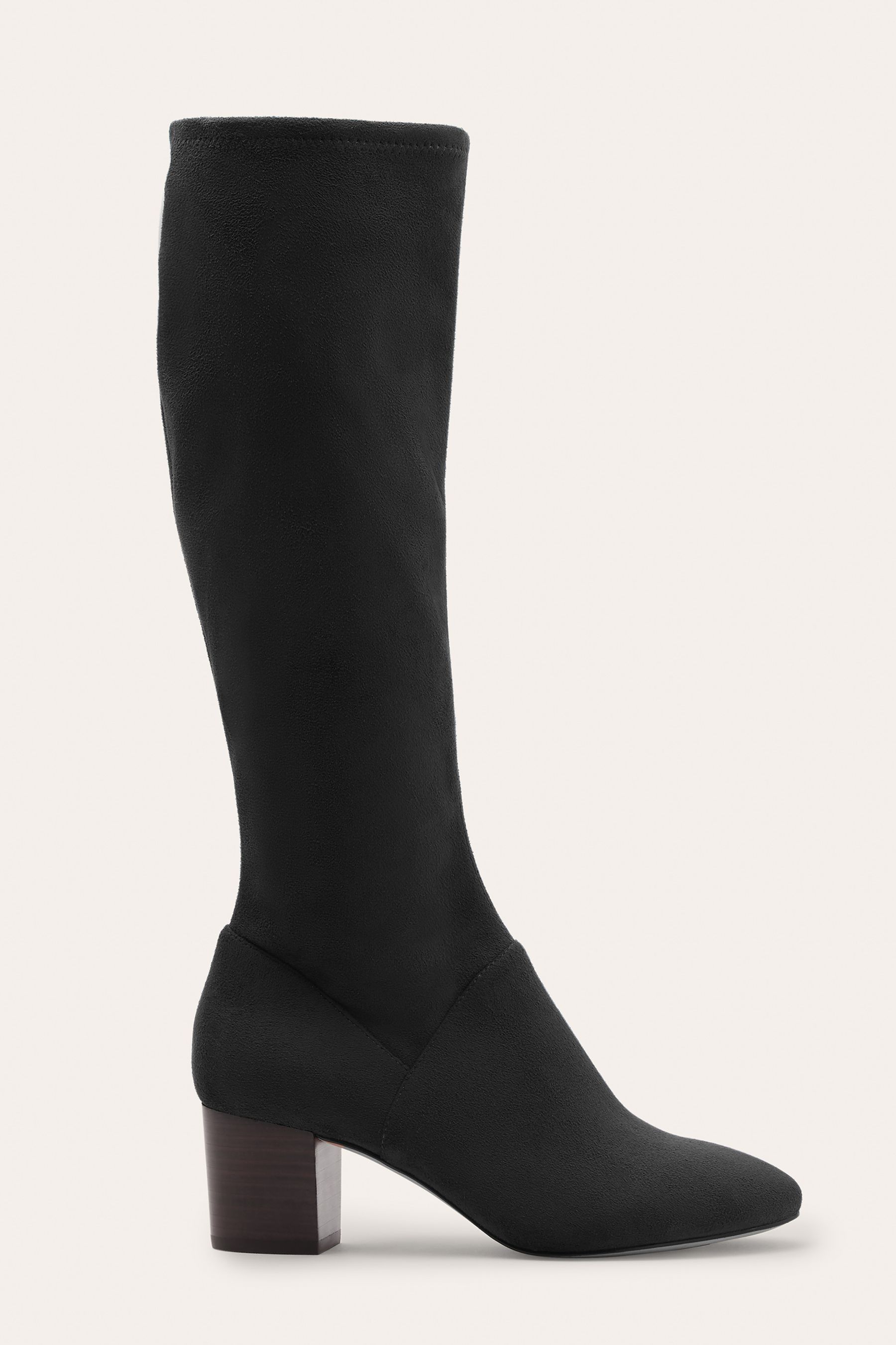 Buy Boden Black Round Toe Stretch Boots from Next Ireland