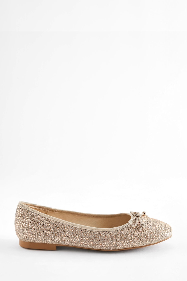 Champagne Gold Standard/Wide Fit Forever Comfort® Ballerinas Shoes - Image 1 of 1