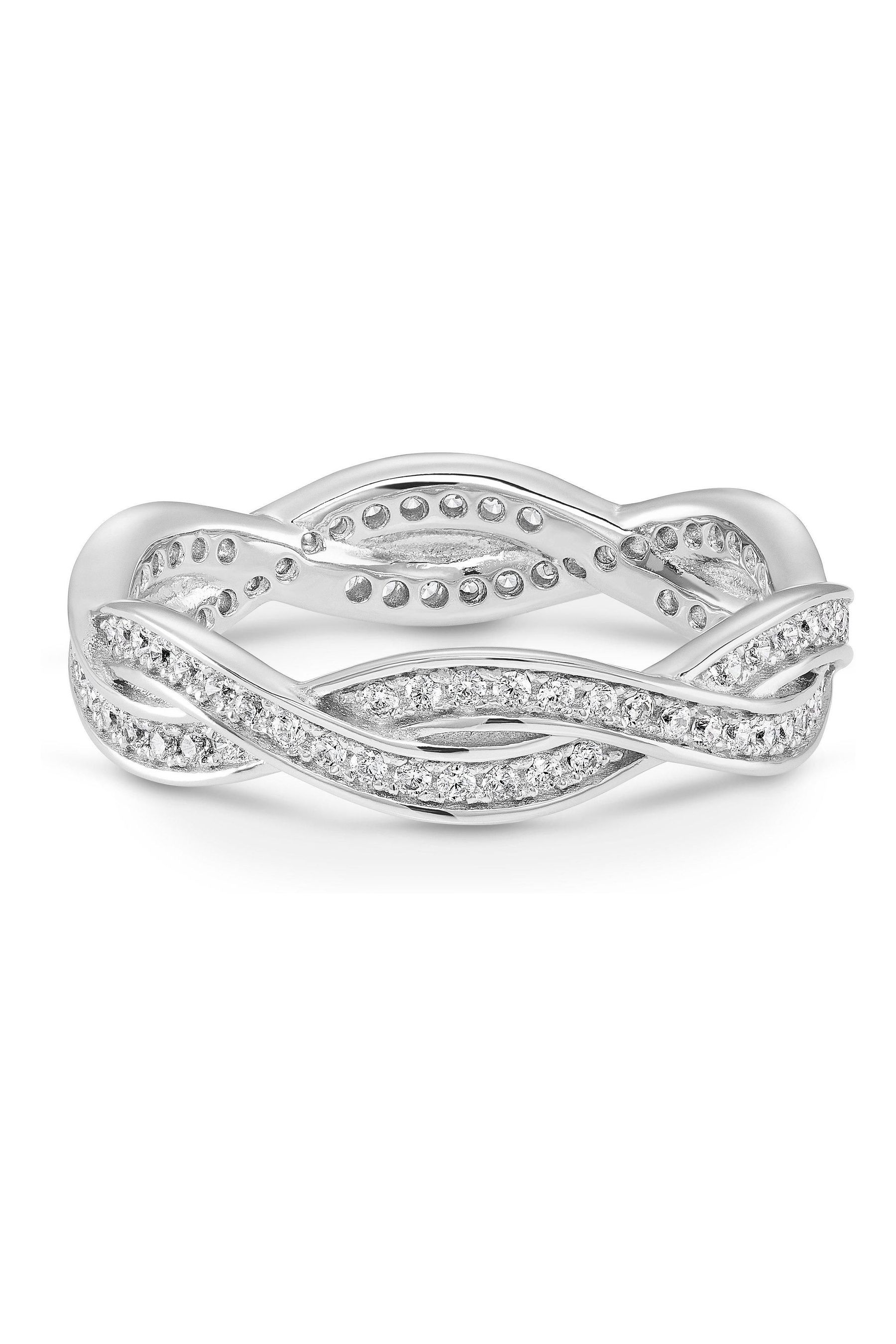 Buy Beaverbrooks Sterling Silver Cubic Zirconia Eternity Ring from the Next UK online shop