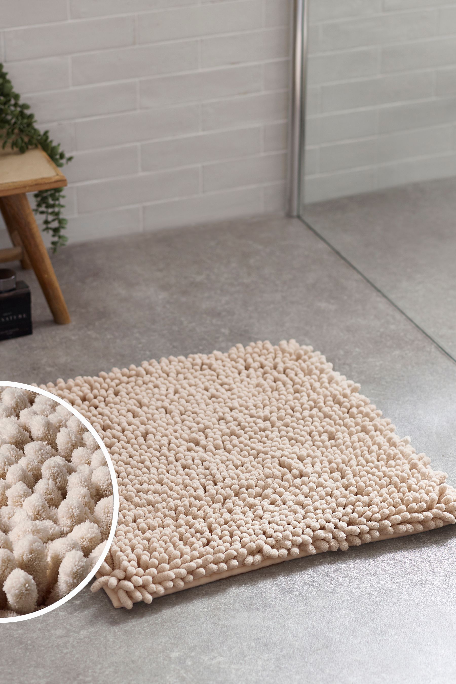 Buy Natural Super Plush Shower Bobble Mat from the Next UK online shop