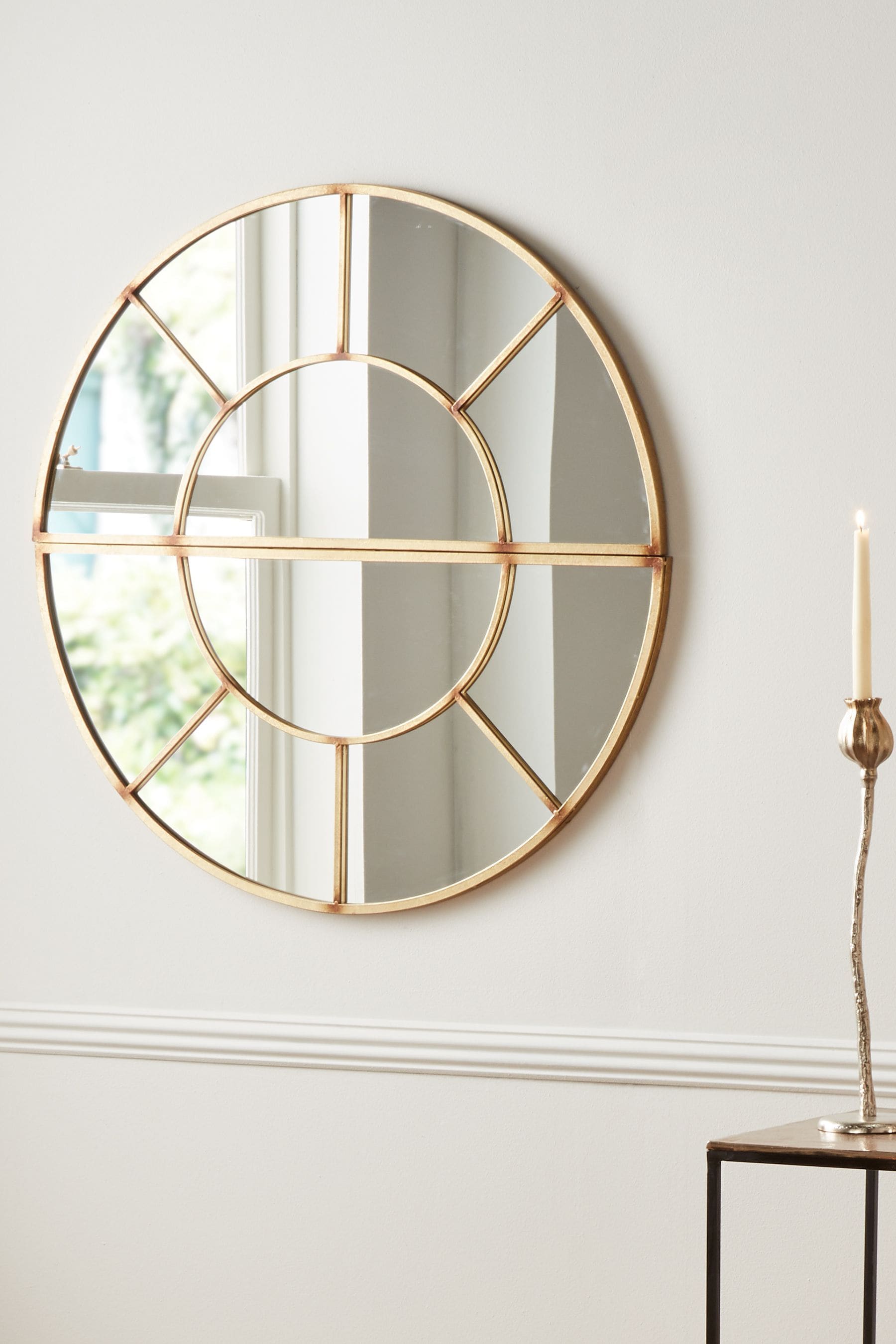 Buy Pacific Gold Antique Gold Metal 2 Oval Section Wall Mirror from the