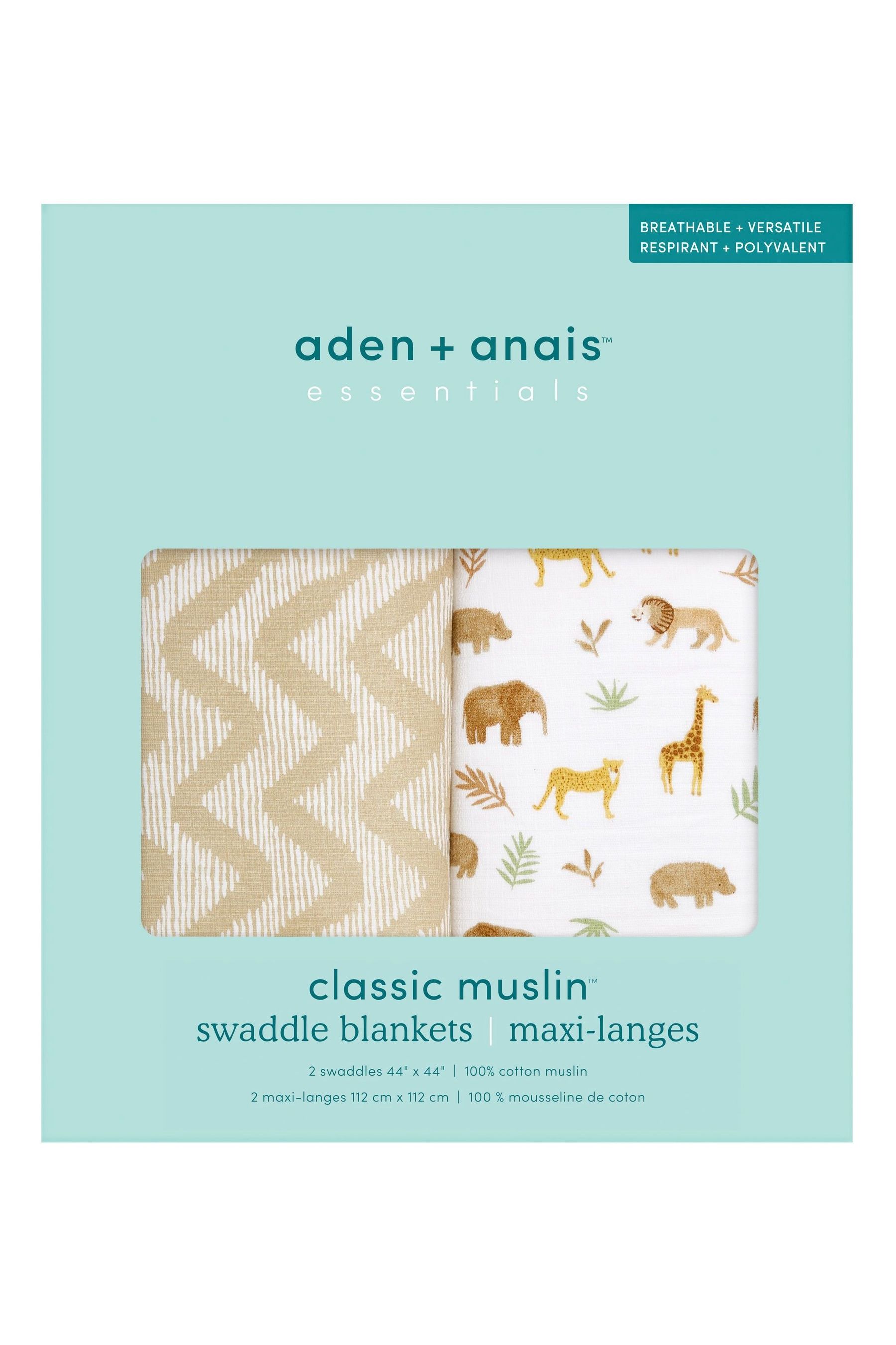 Buy aden+anais Animal Print Essentials Tanzania Cotton Muslin Blanket 2