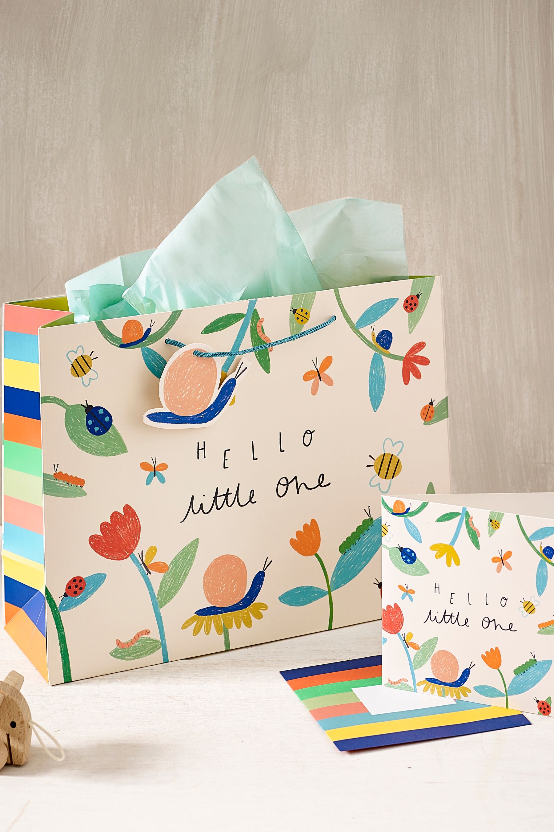 Buy Bright Floral Baby Gift Bag and Card Set from the Next UK online shop