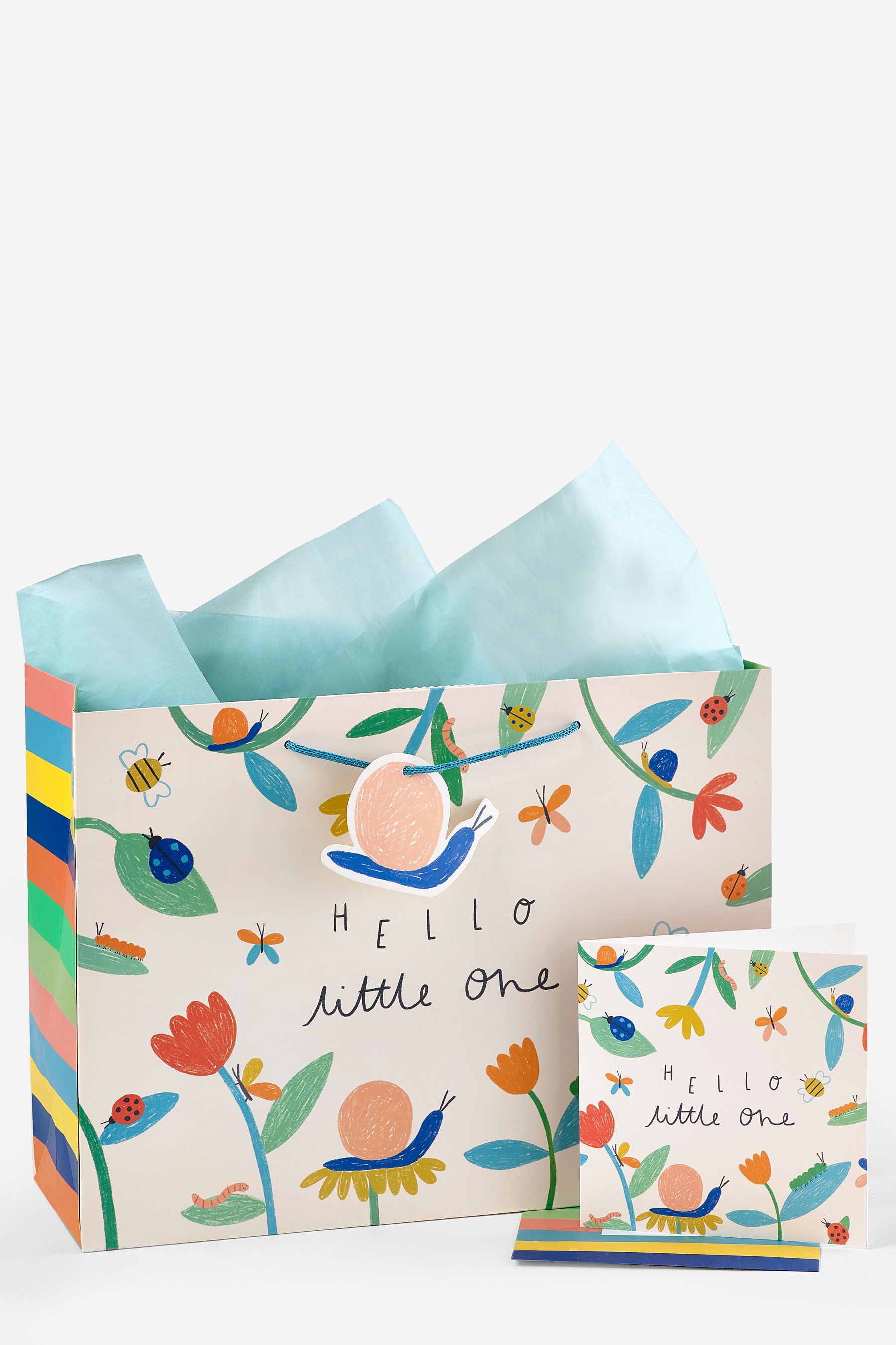 Buy Bright Floral Baby Gift Bag and Card Set from the Next UK online shop