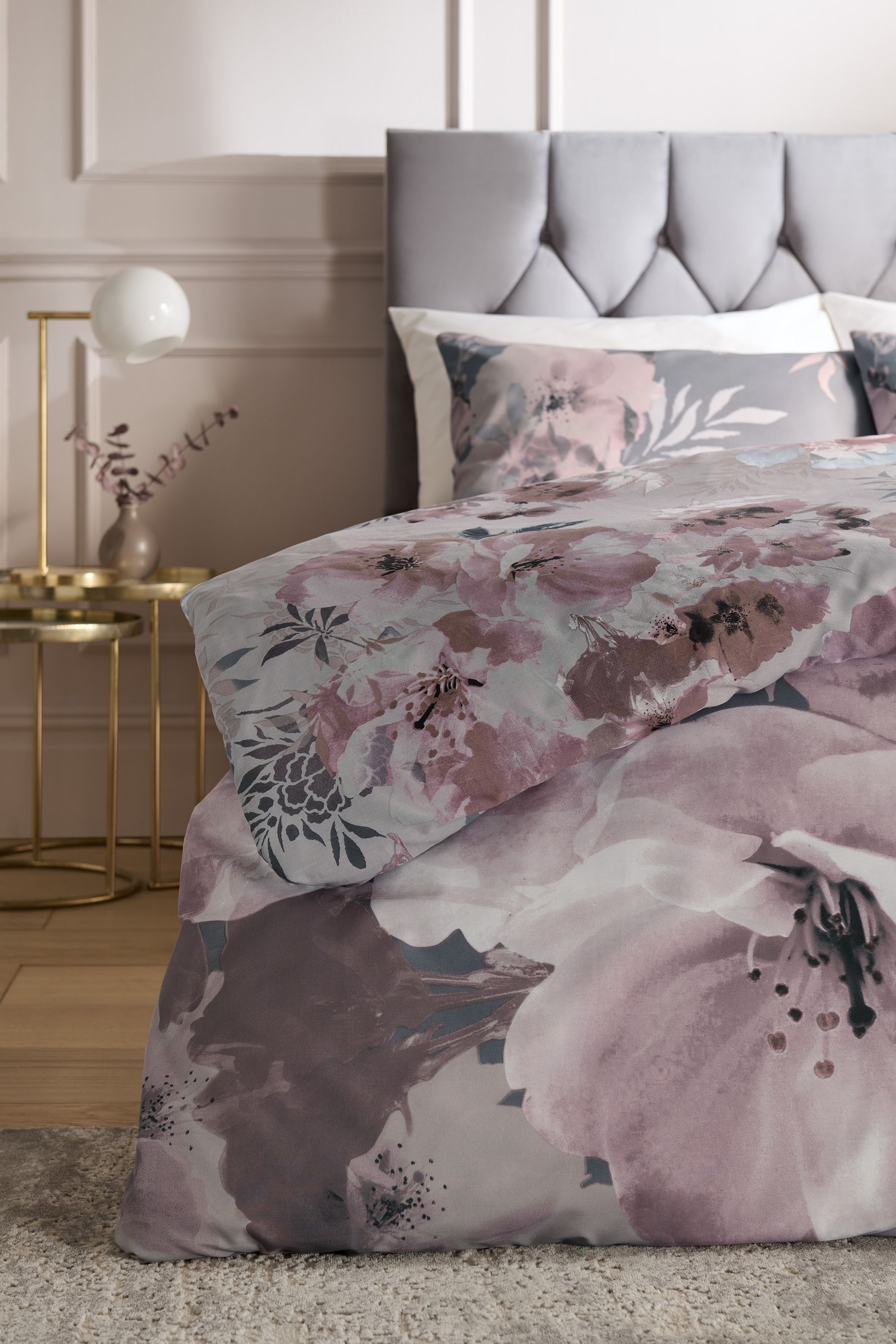 Buy Catherine Lansfield Pink Dramatic Floral Duvet Cover And Pillowcase