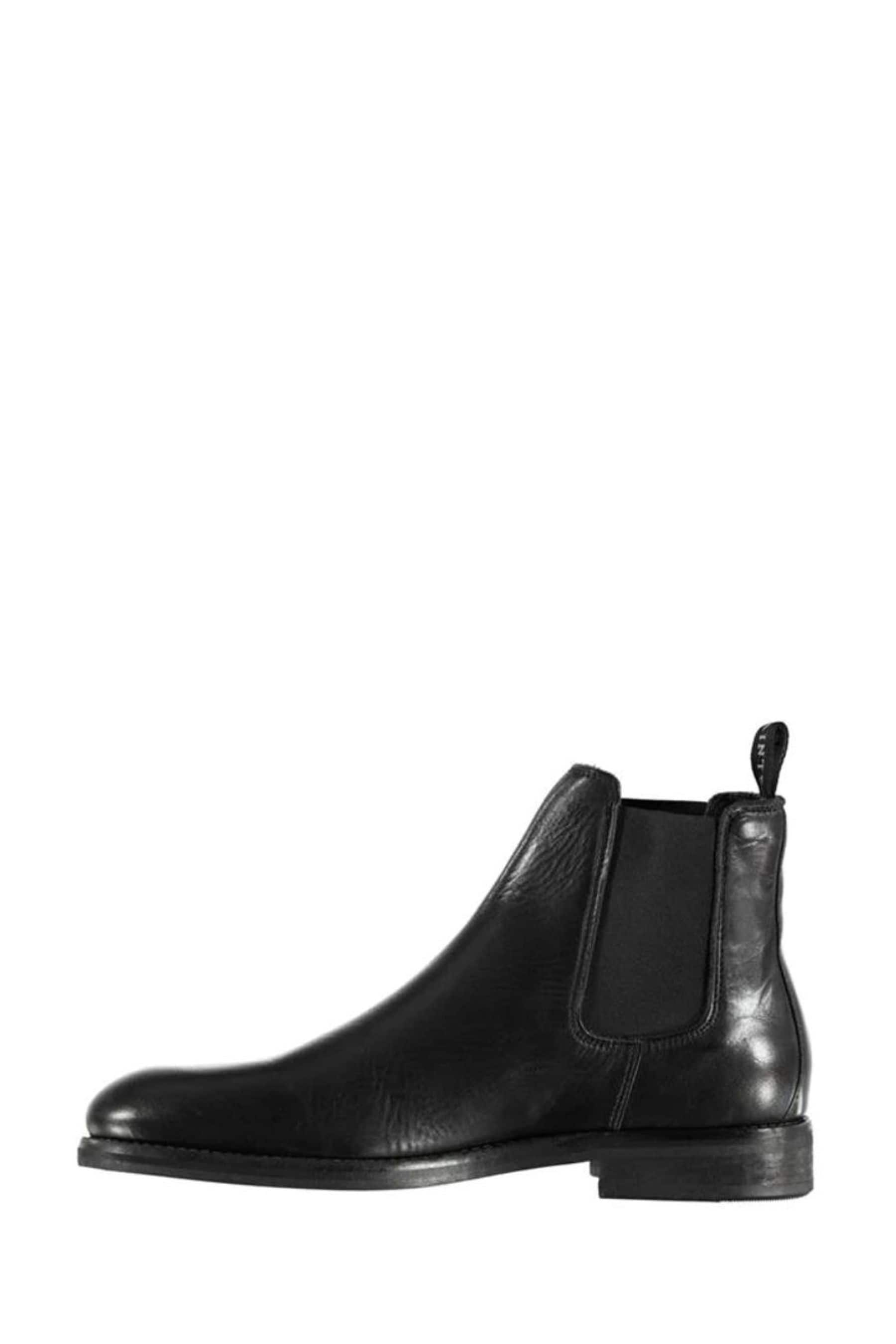 Buy AllSaints Black Harley Chelsea Satin Leather Boots from the Next UK ...
