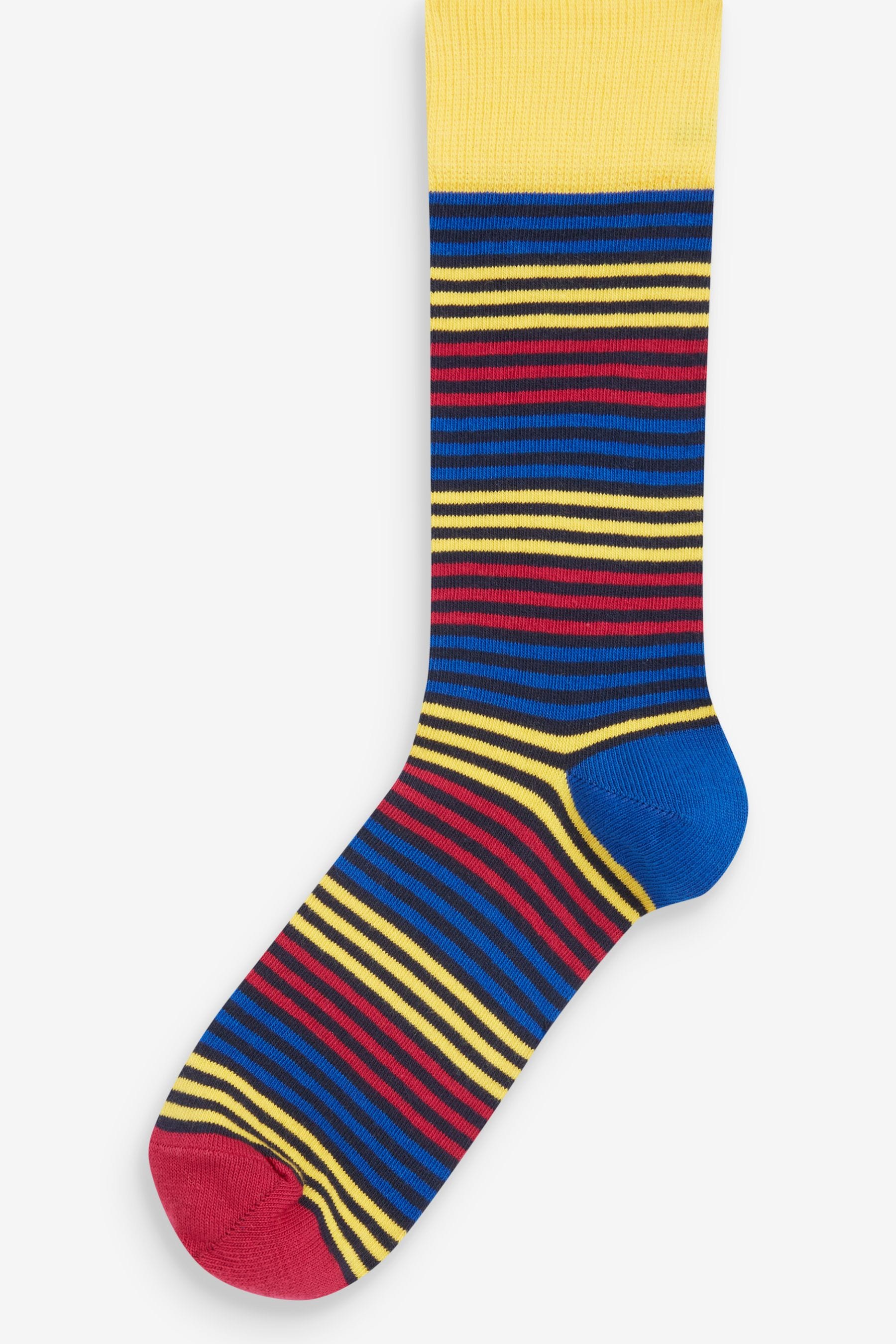 Buy Bright Stripe Spot Pattern Socks 8 Pack from the Next UK online shop