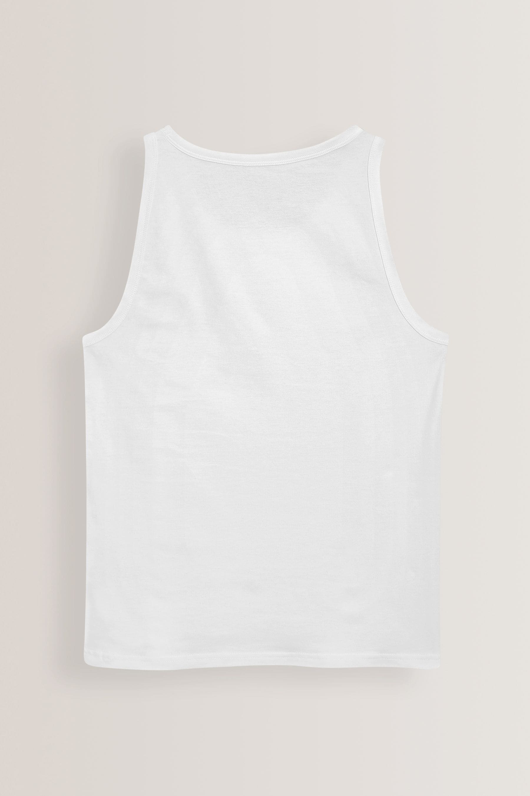 Buy White Pure Cotton Vests 2 Pack from the Next UK online shop