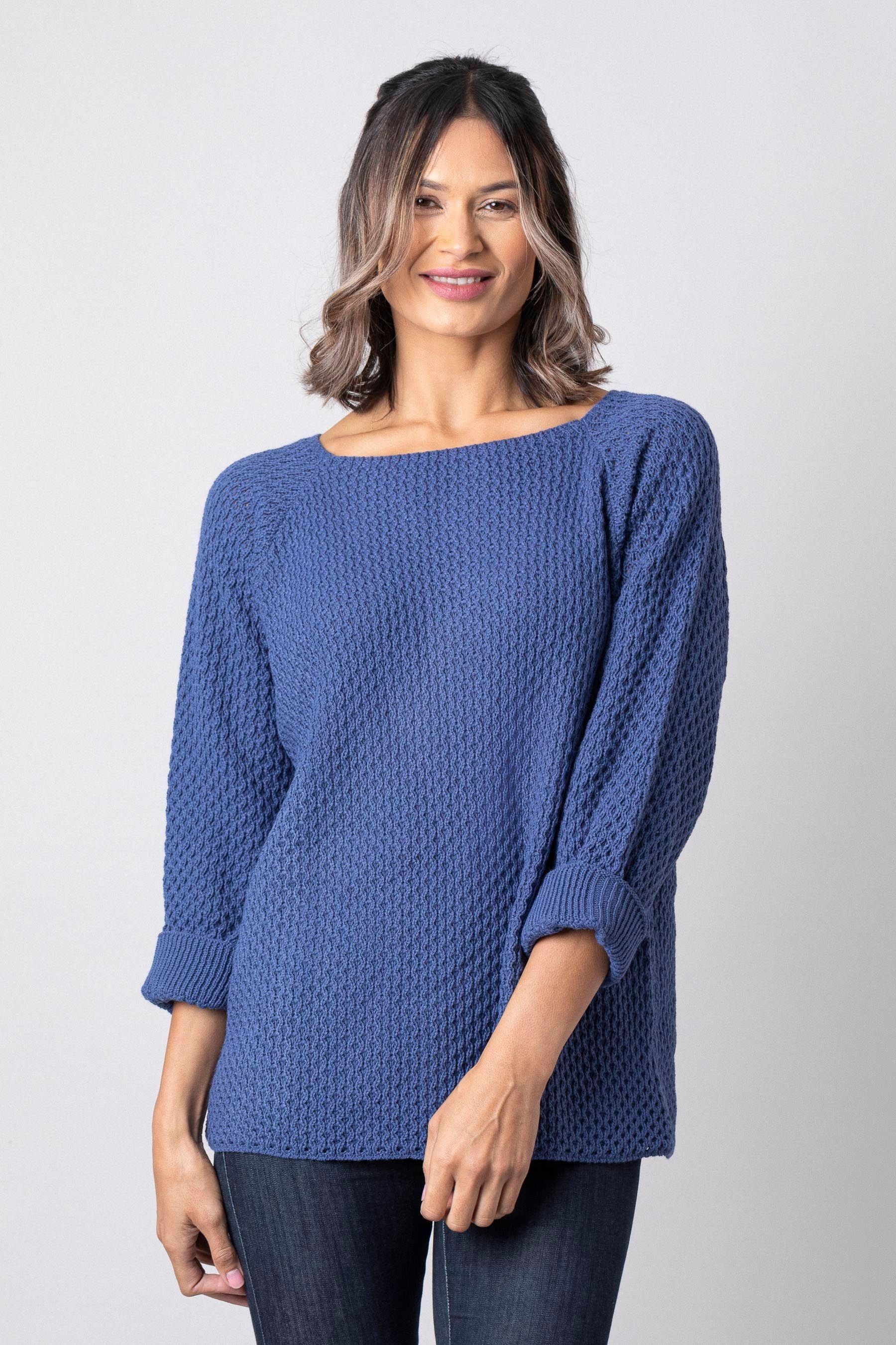 Buy Lakeland Leather Blue Maisie Relaxed Jumper from the Next UK online ...