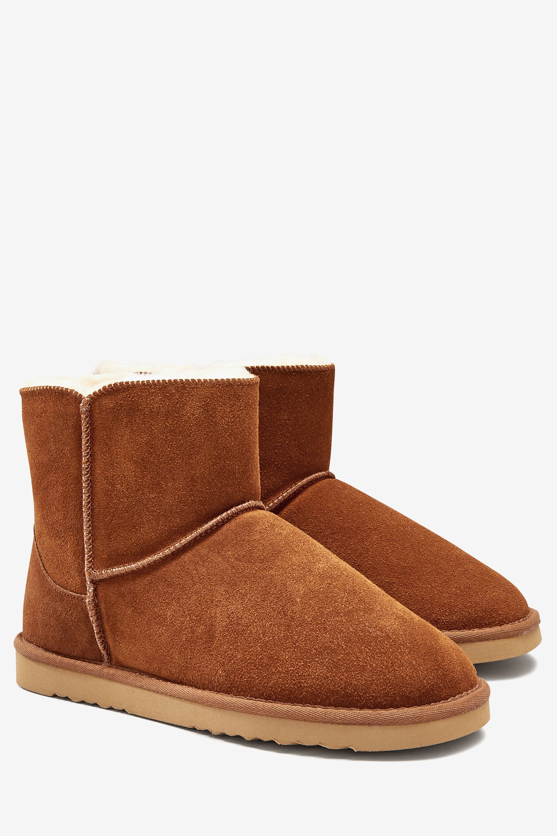 Buy Chestnut Brown Suede Slipper Boots from Next Ireland