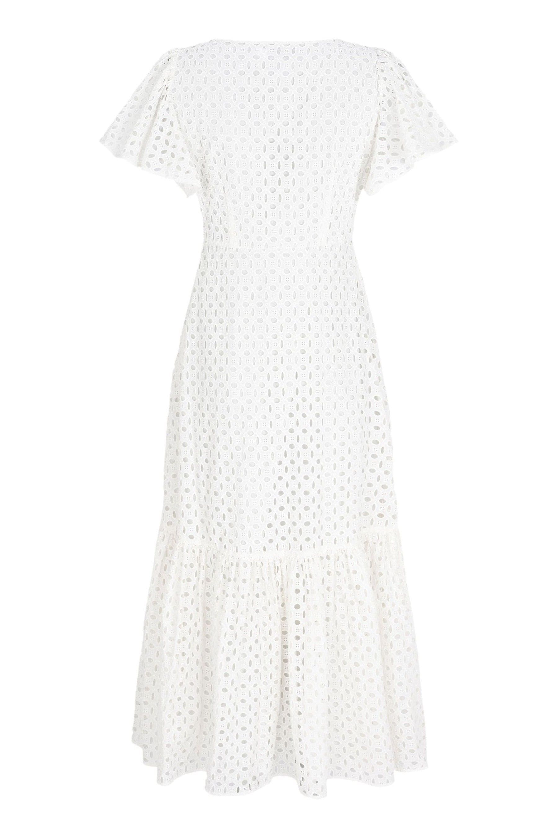Buy Mint Velvet White Broderie Maxi Dress from Next Ireland