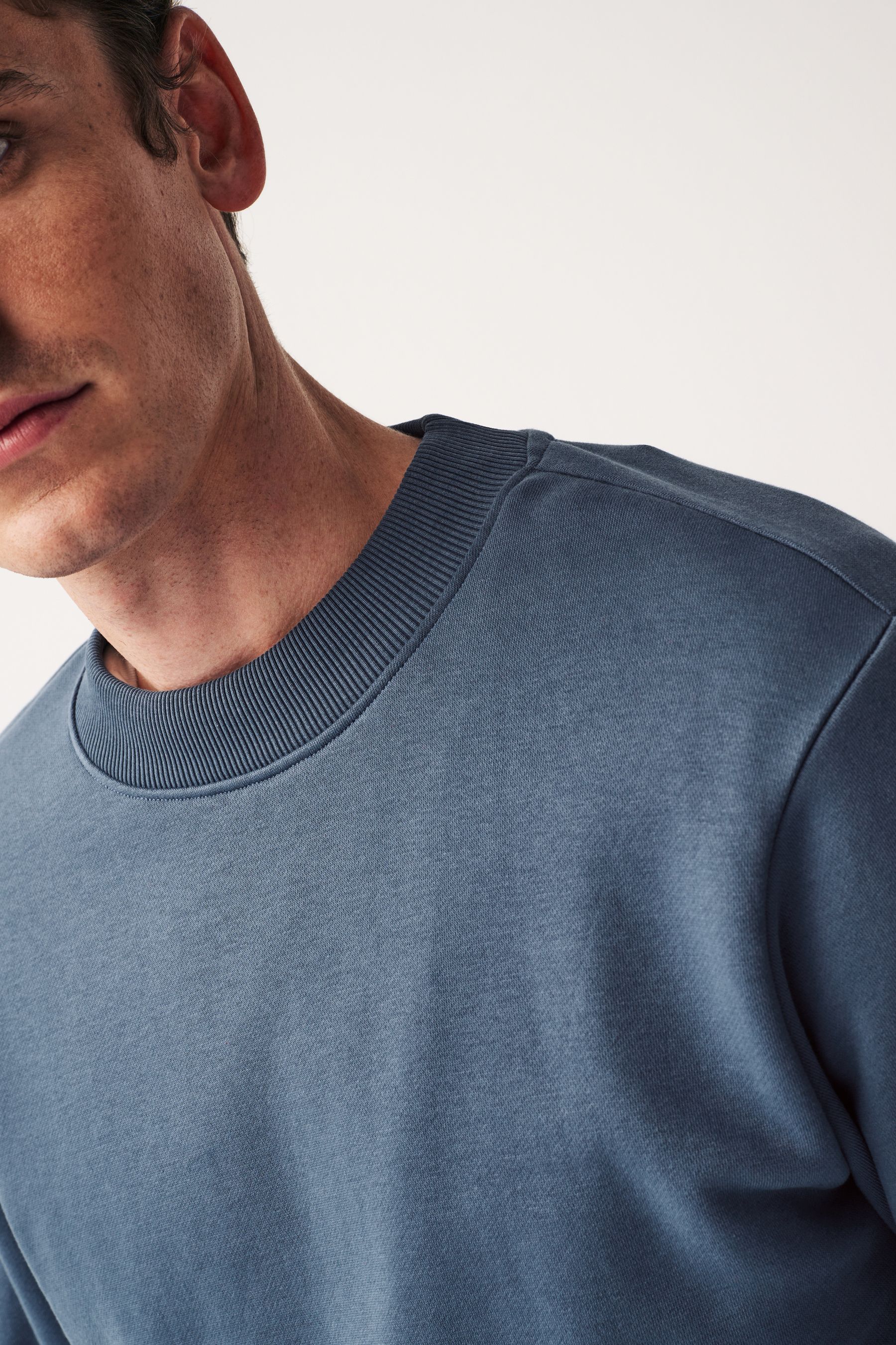 Buy Blue Regular Fit Crew Sweatshirt from the Next UK online shop