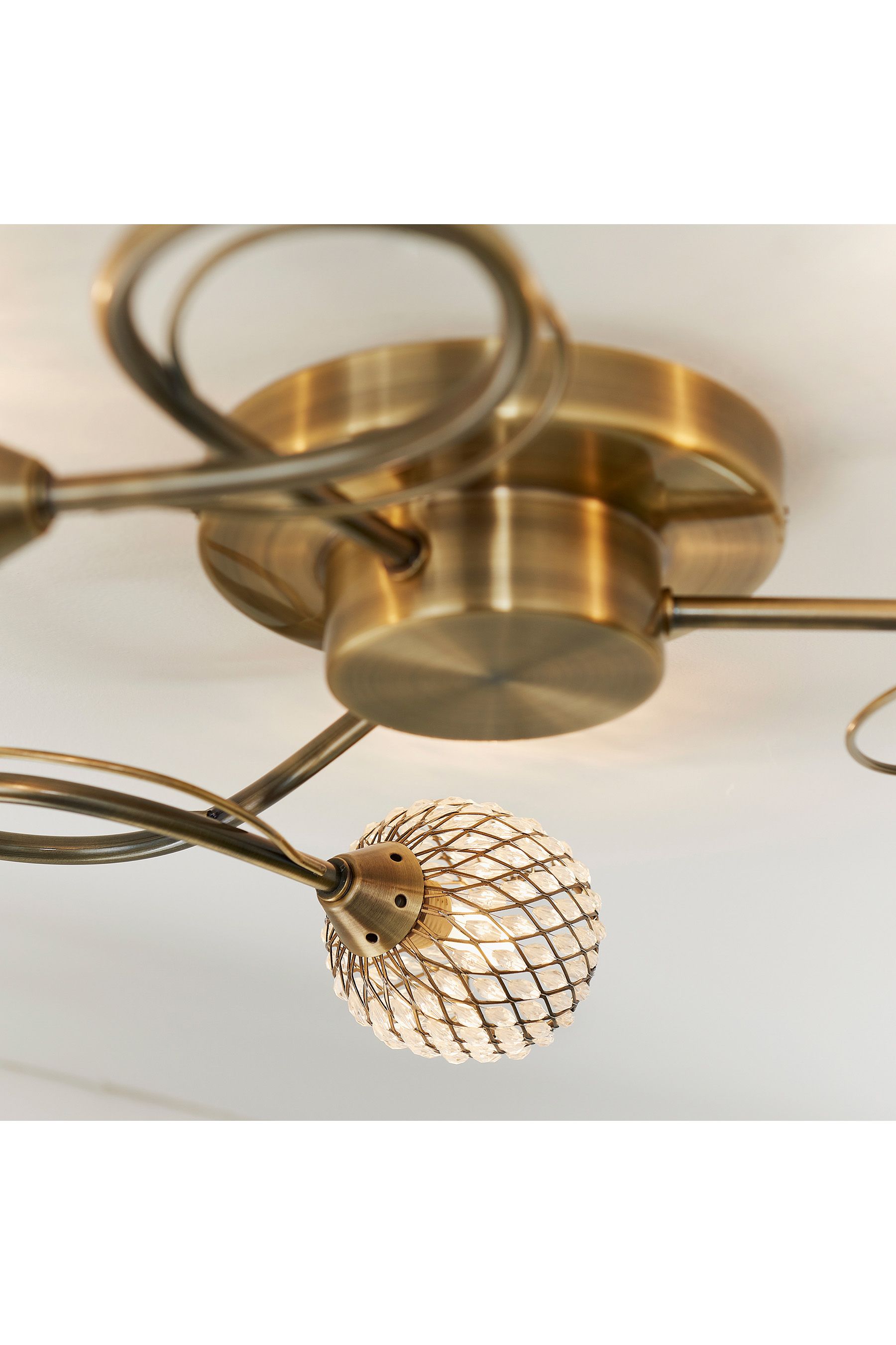 Buy Gallery Home Antique Brass Edmonton 3 Bulb Ceiling Light from the