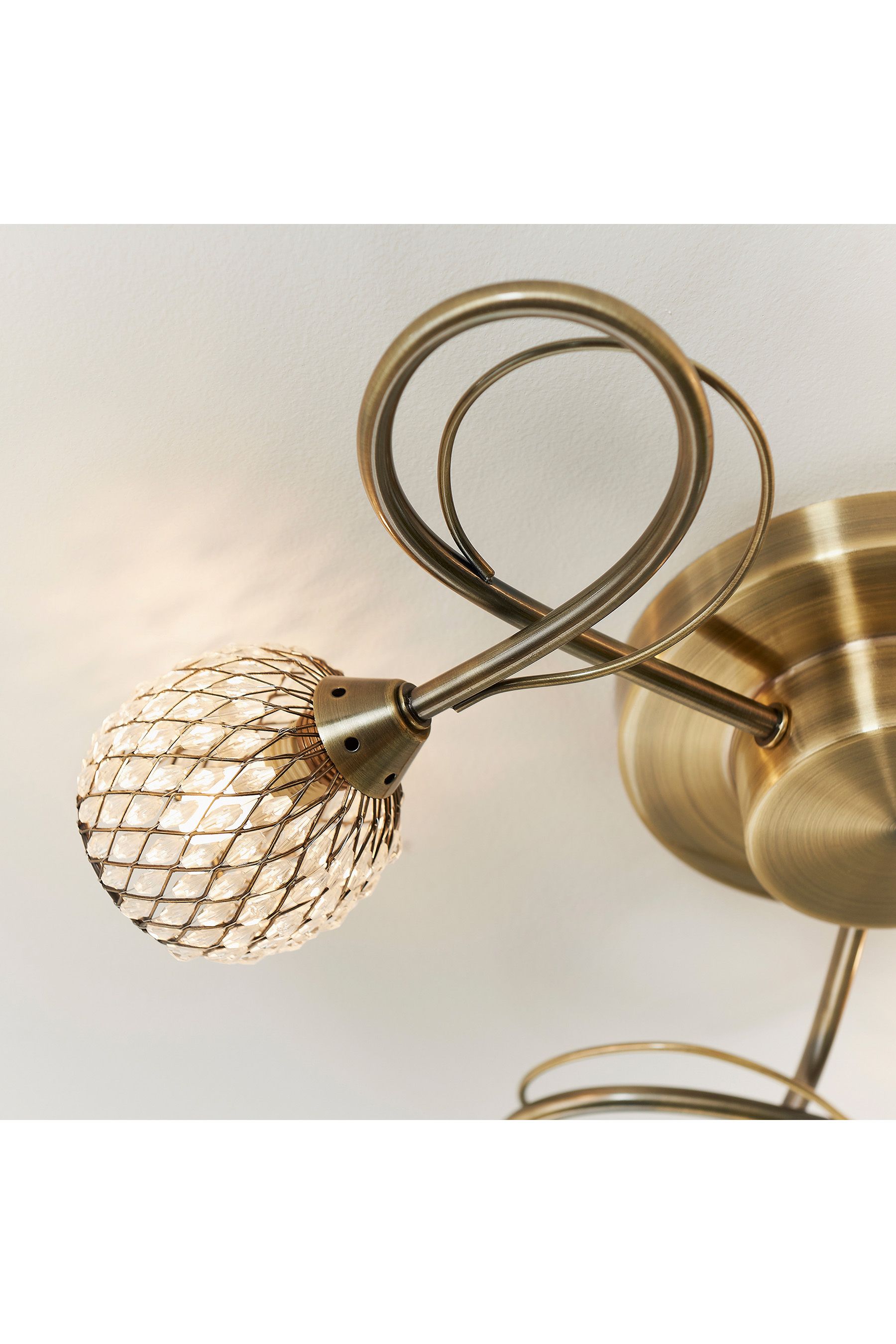 Buy Gallery Home Antique Brass Edmonton 3 Bulb Ceiling Light from the