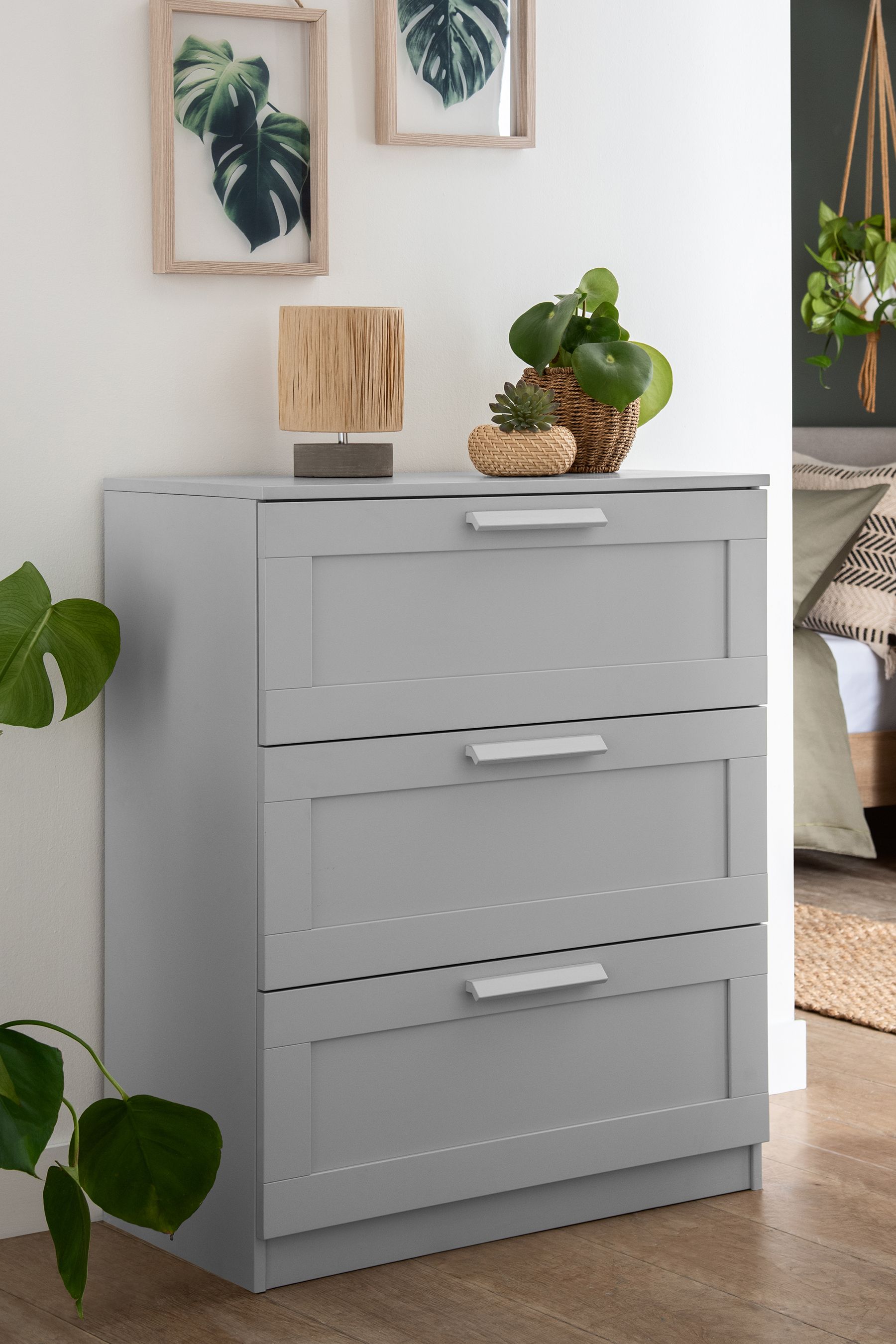 Buy Grey Flynn 3 Drawer Chest of Drawers from the Next UK online shop