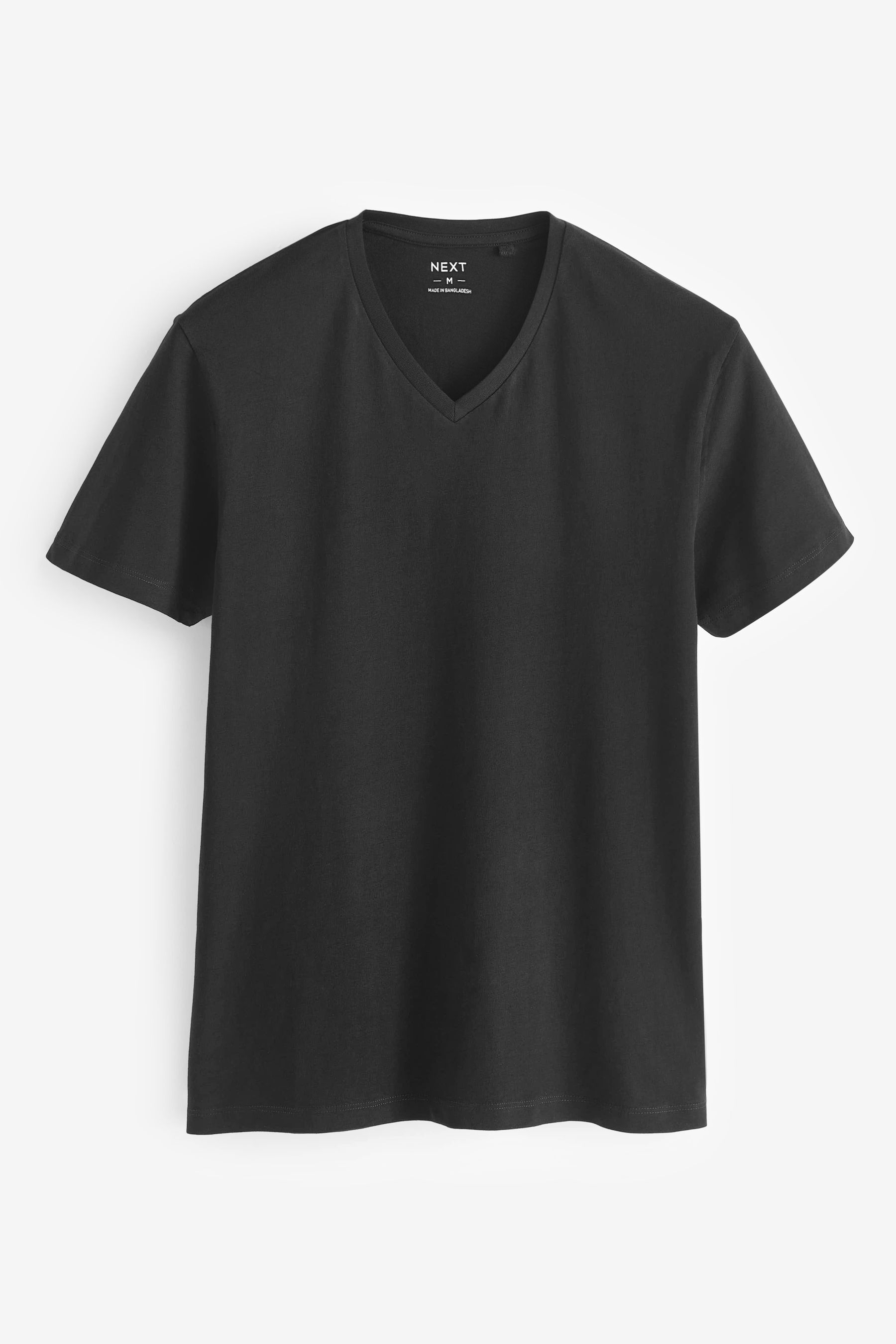 Buy Black V-Neck T-Shirts 5 Pack from the Next UK online shop