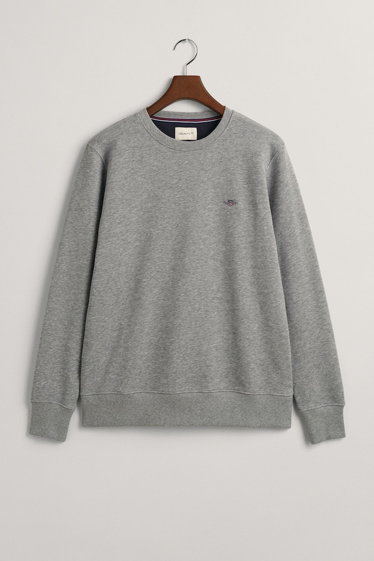 GANT Grey Green Regular-Fit Shield Crew Neck Sweatshirt - Image 1 of 1