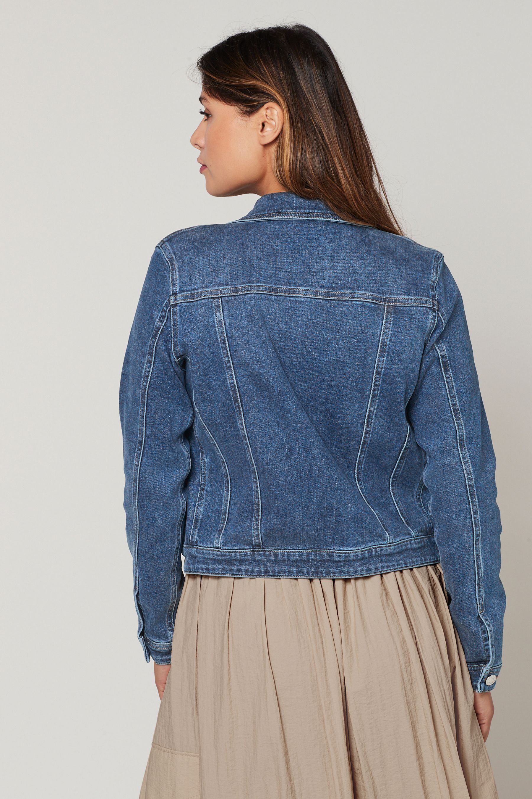 Buy Mid Blue Fuller Bust Denim Jacket from the Next UK online shop