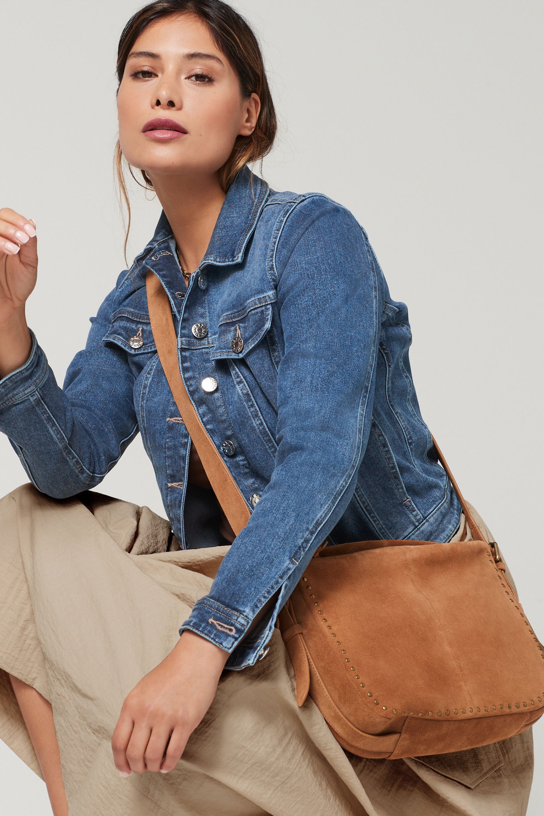 Buy Mid Blue Fuller Bust Denim Jacket from the Next UK online shop