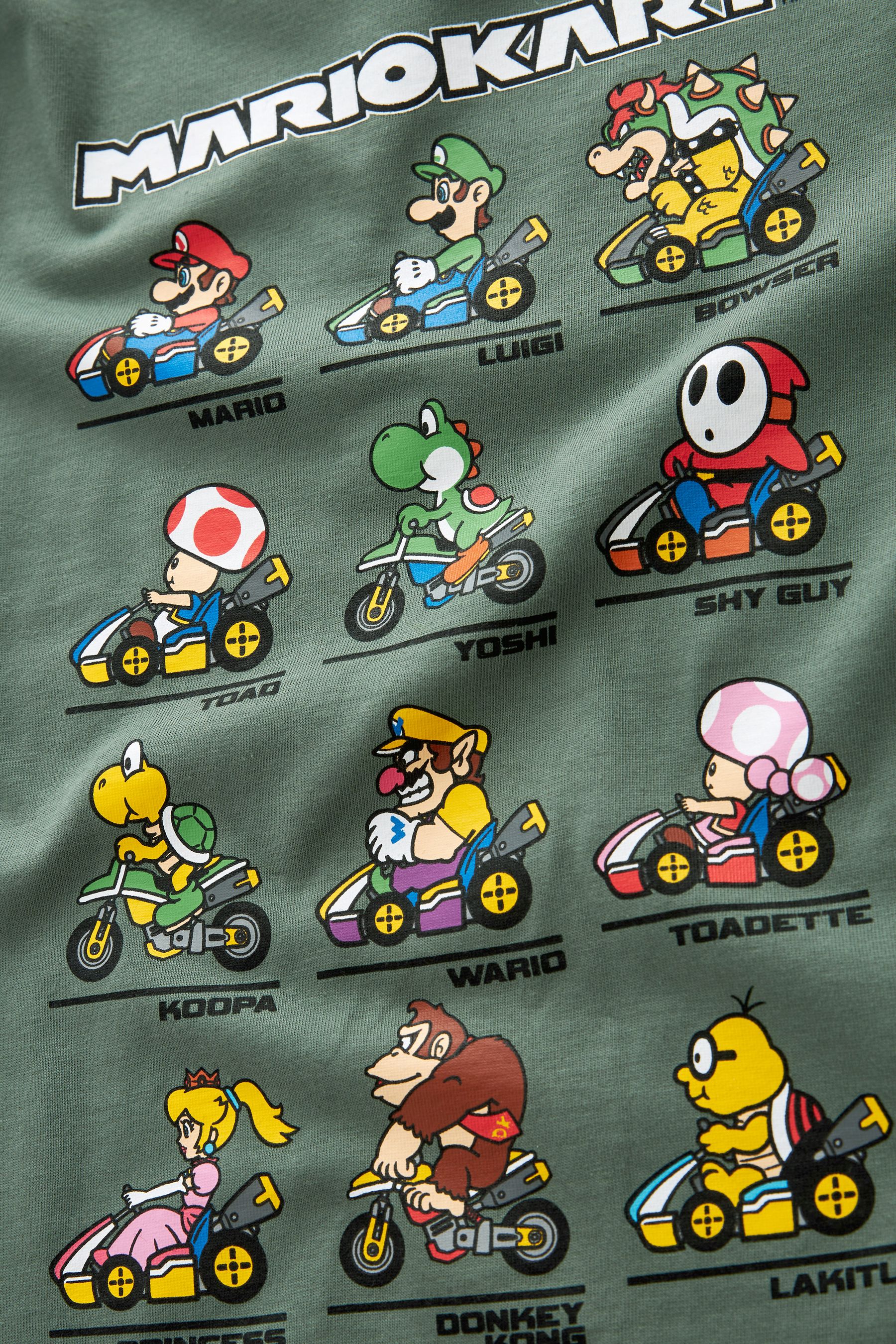 T-shirt SUPER MARIO KART Licence Officielle - 100% Coton, Couleur Blanche, Plusieurs Tailles Disponibles - Neuf Avec étiquettes