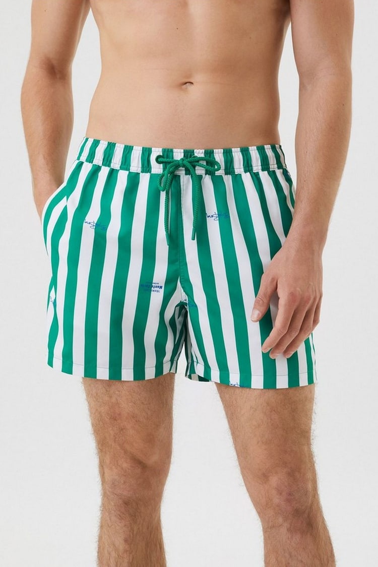 Bjorn Borg Print Green Swim Shorts - Image 1 of 1