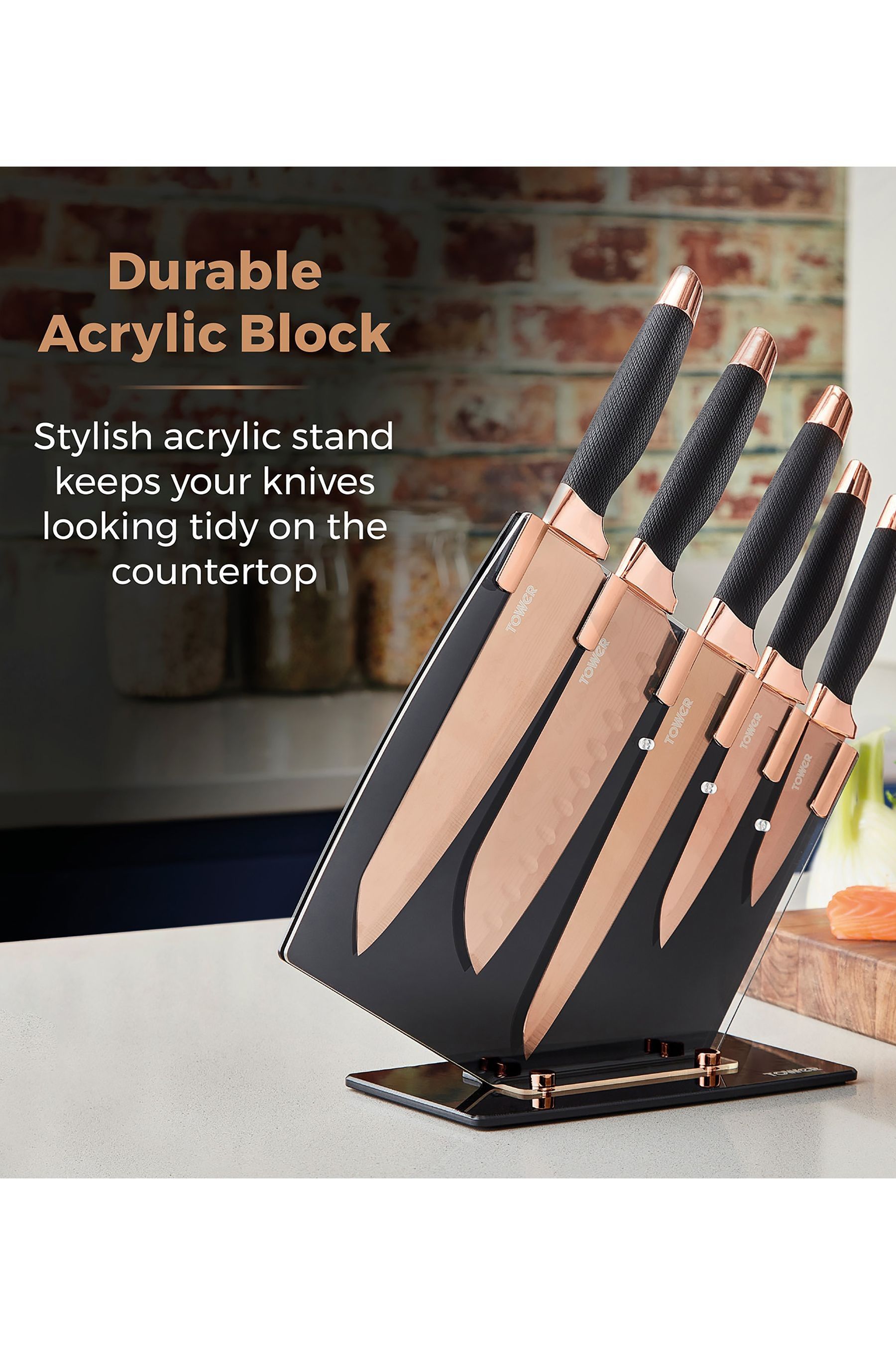 Buy Tower Black Black Knife Block from the Next UK online shop