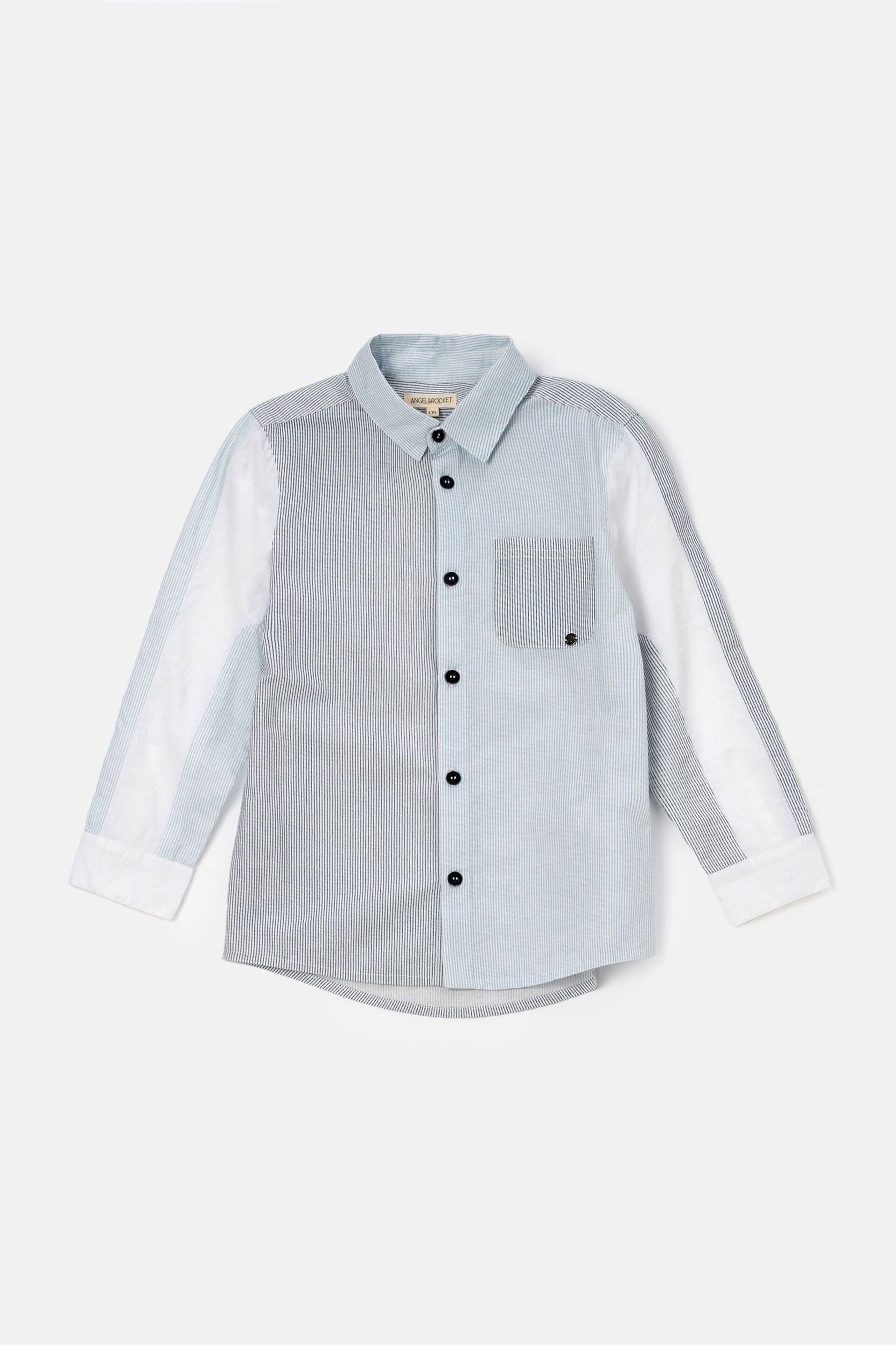 Angel & Rocket Blue Chase Panelled Shirt - Image 1 of 1