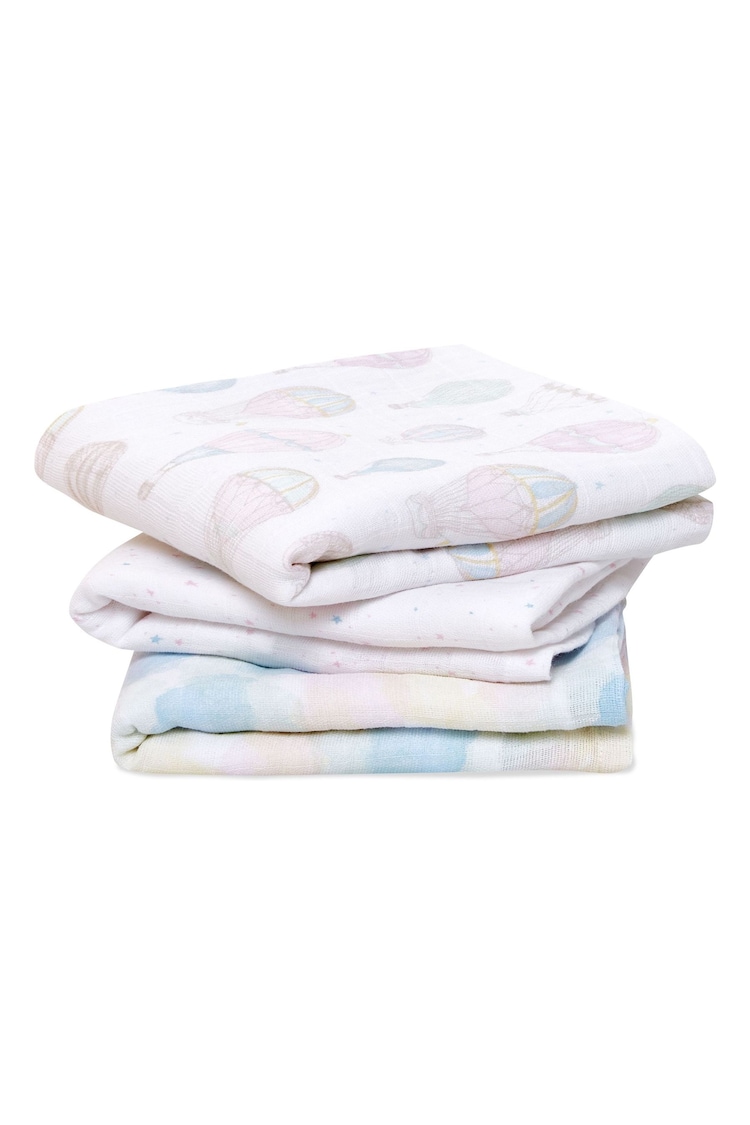 aden + anais Pink Cotton Muslin Squares 3 Pack - Image 1 of 1