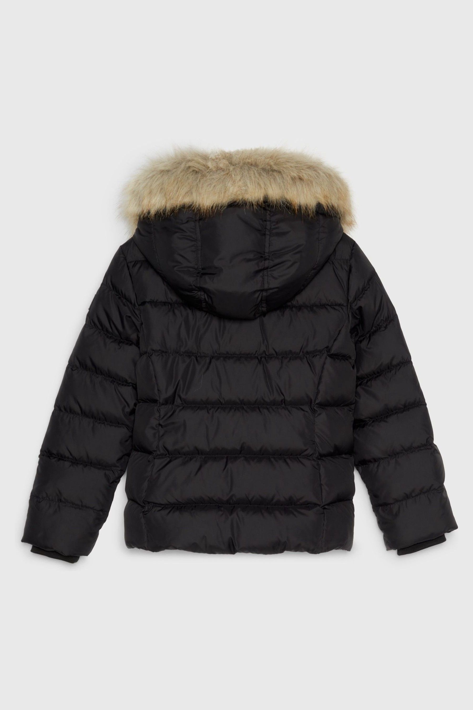Buy Tommy Hilfiger Kids Essential Down Hood Black Jacket from the Next