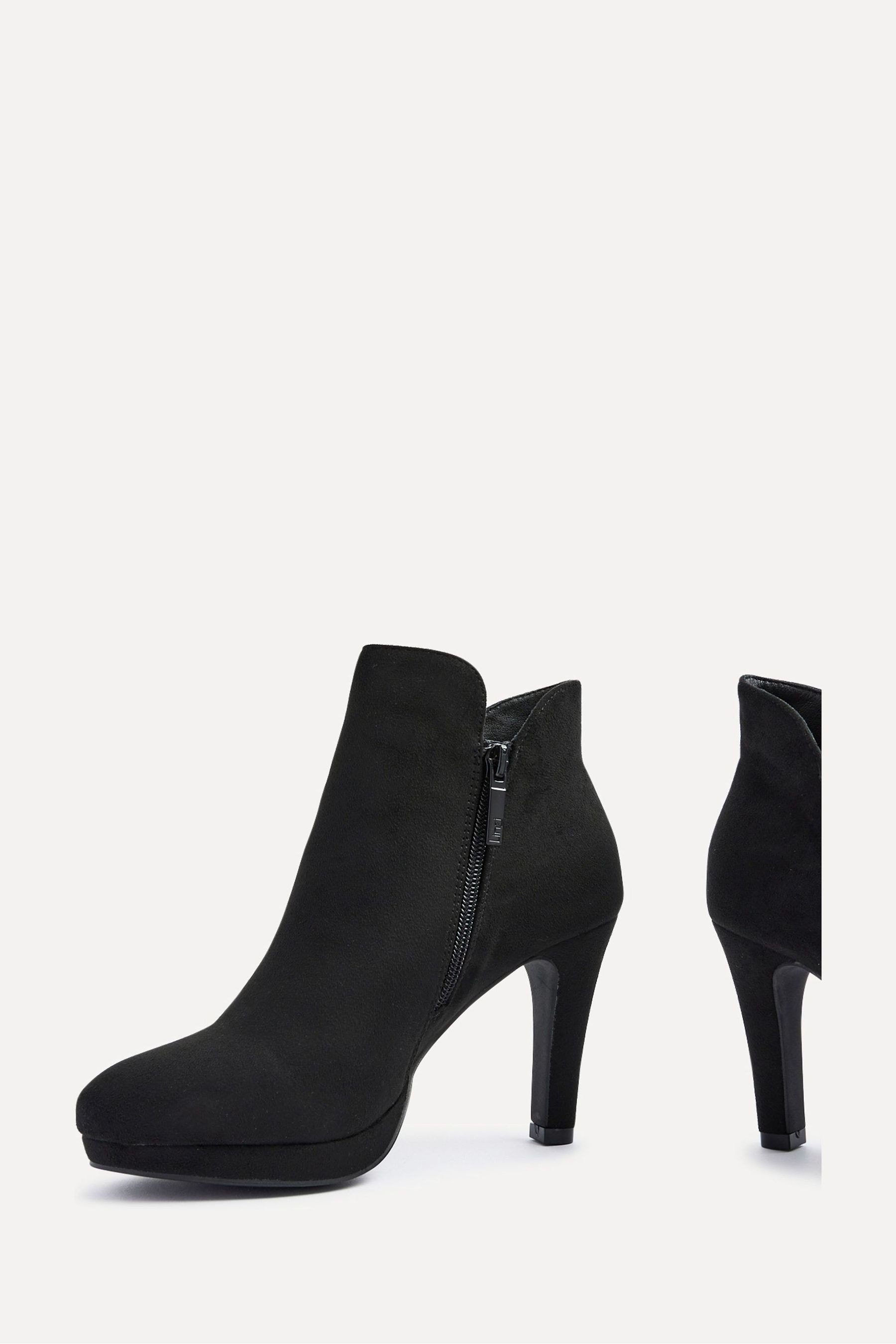 Buy Linzi Black Layara Platform Ankle Boots With Stiletto Heels from ...