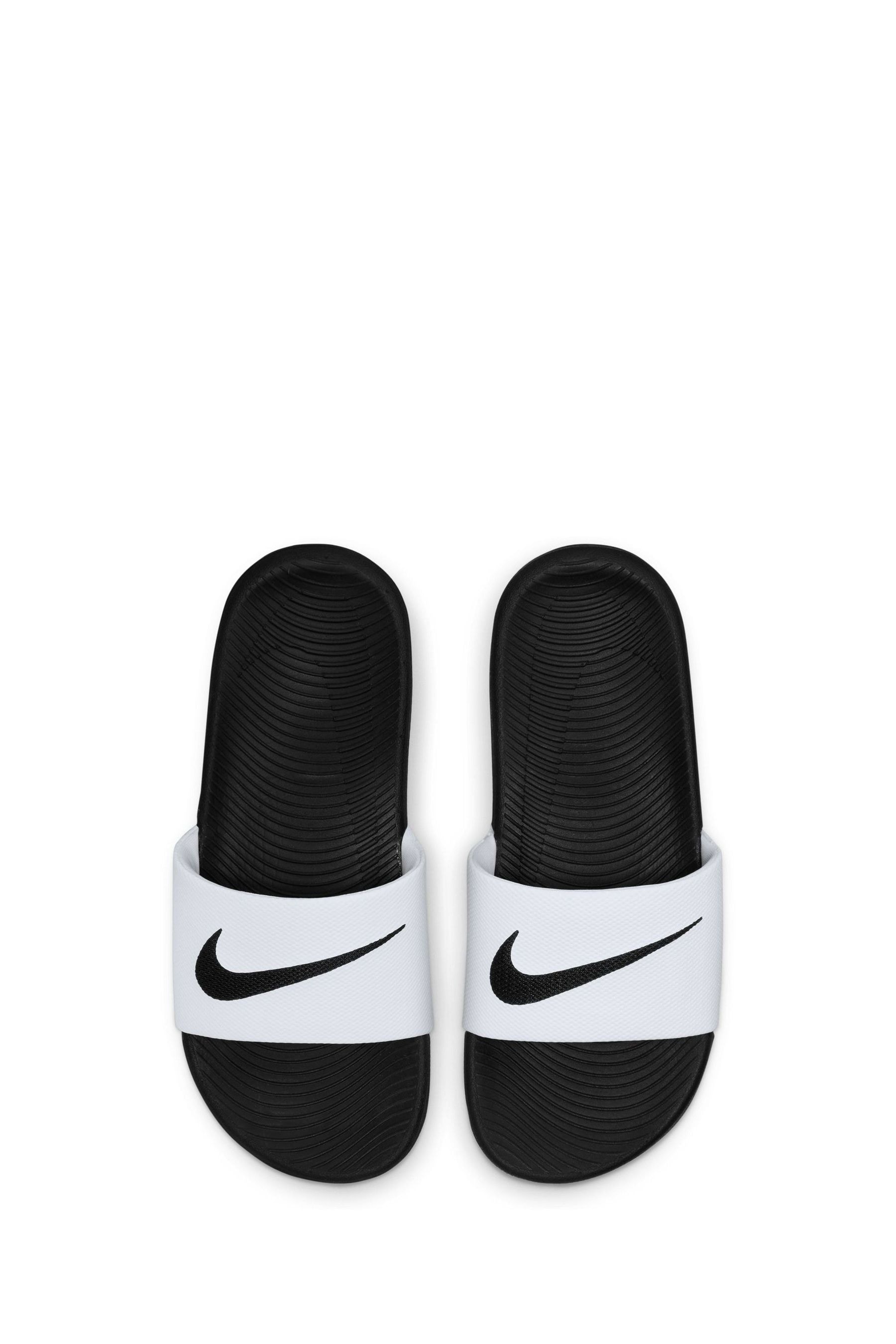 Buy Nike White/Black Kawa Junior/Youth Sliders from the Next UK online shop