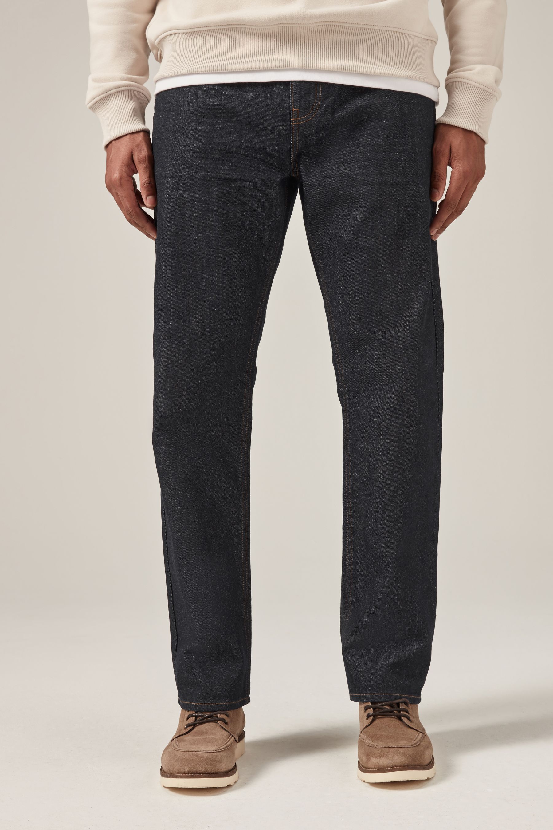 Buy Blue Dark Straight Fit 100 Cotton Authentic Jeans from Next Australia