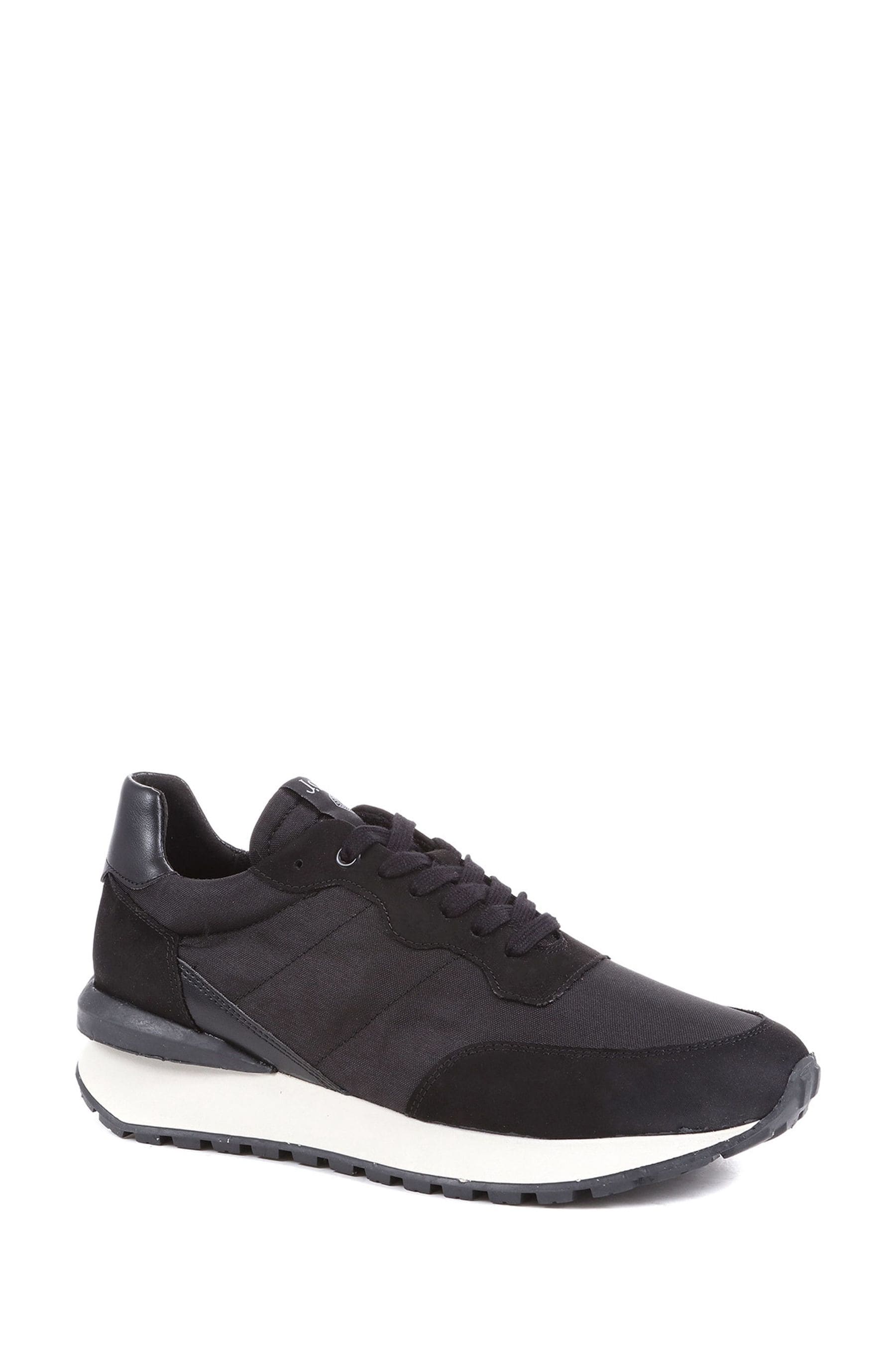 Buy Jones Bootmaker Tynemouth Apple Leather Black Trainers from the ...