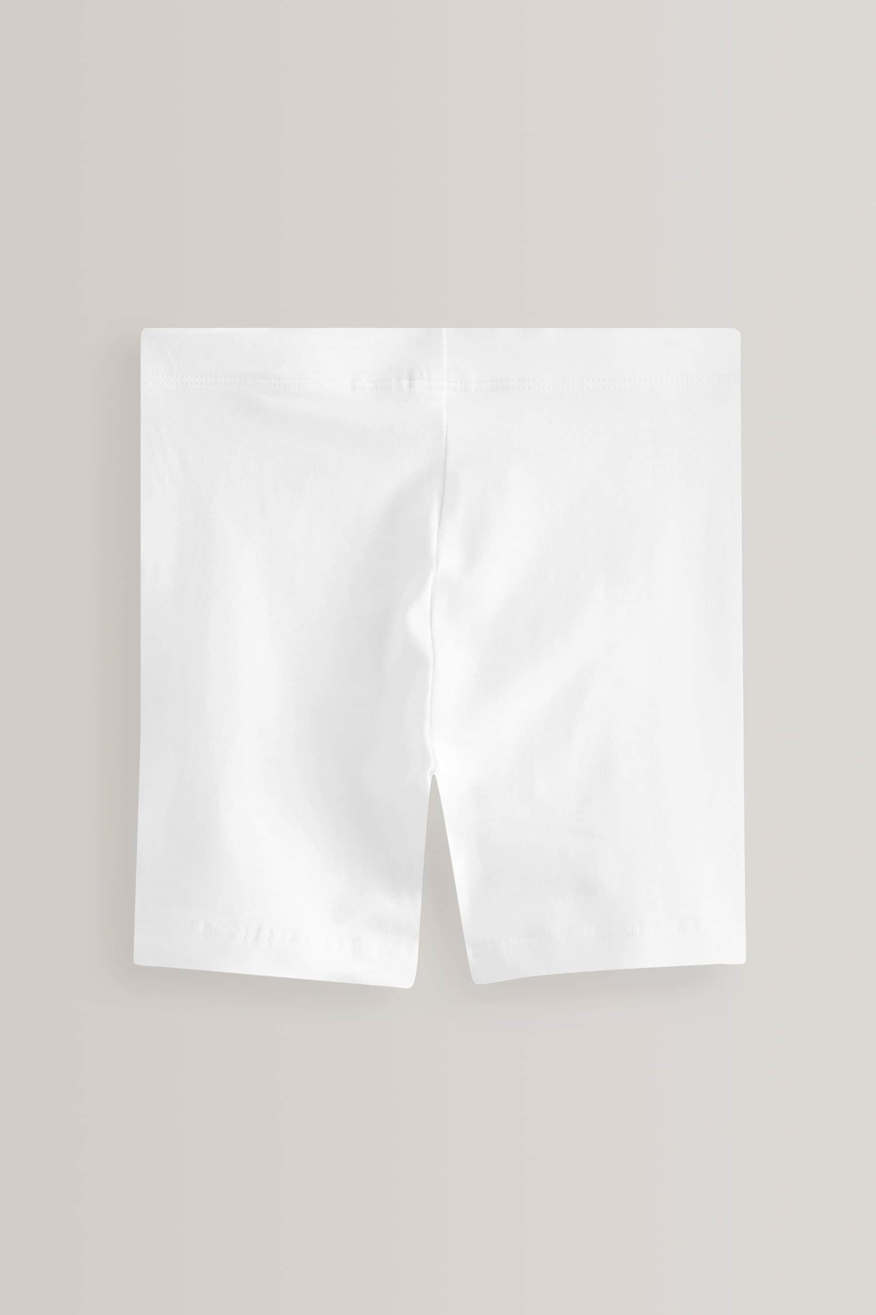 Buy White Regular Length 2 Pack Cotton Rich Stretch Cycle Shorts (3 ...