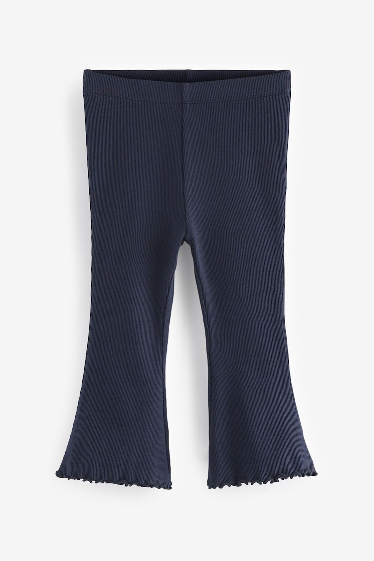 Navy Rib Flare Leggings (3mths-7yrs) - Image 1 of 1