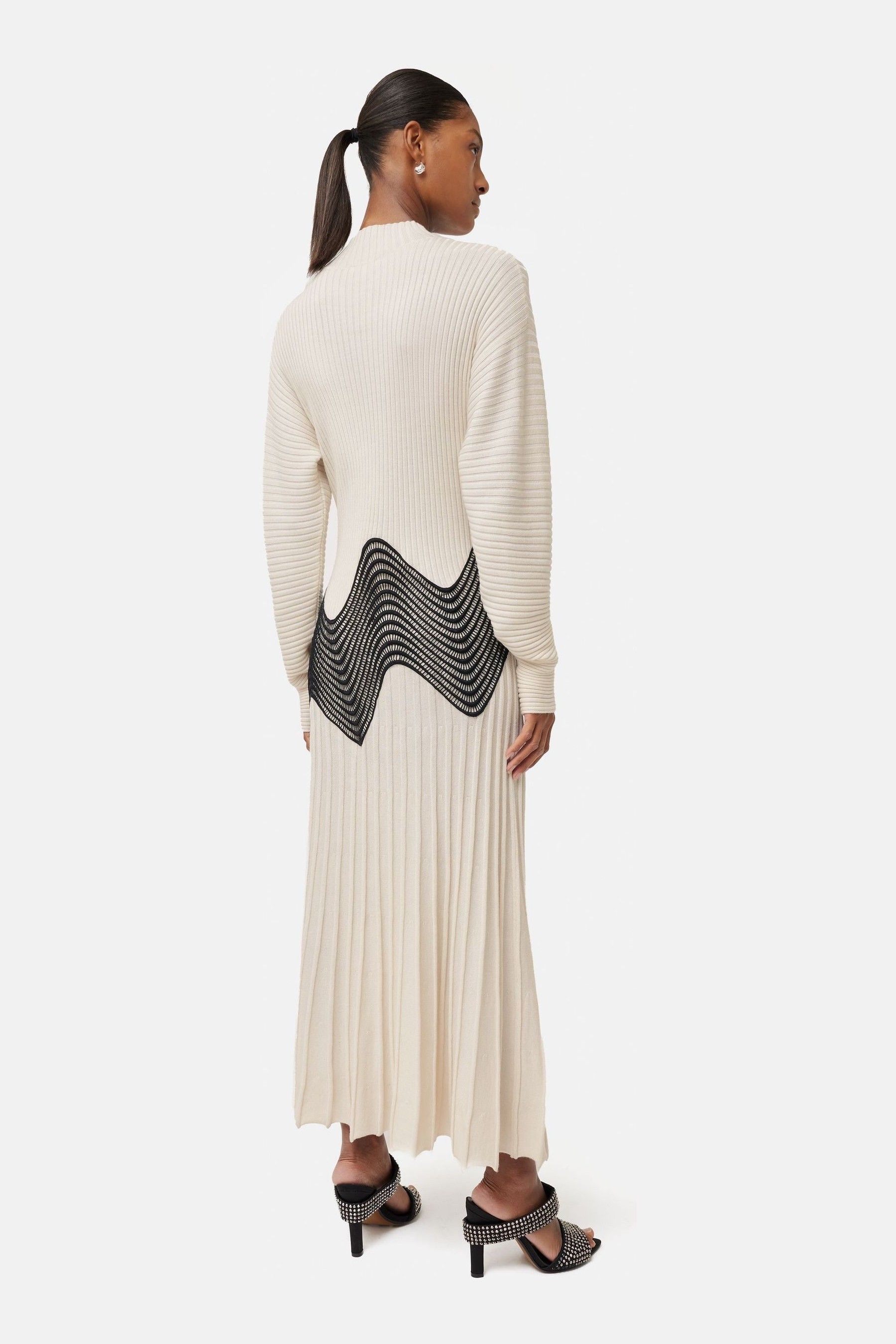 Buy Jigsaw Cream Lace Trim Knitted Dress from the Next UK online shop