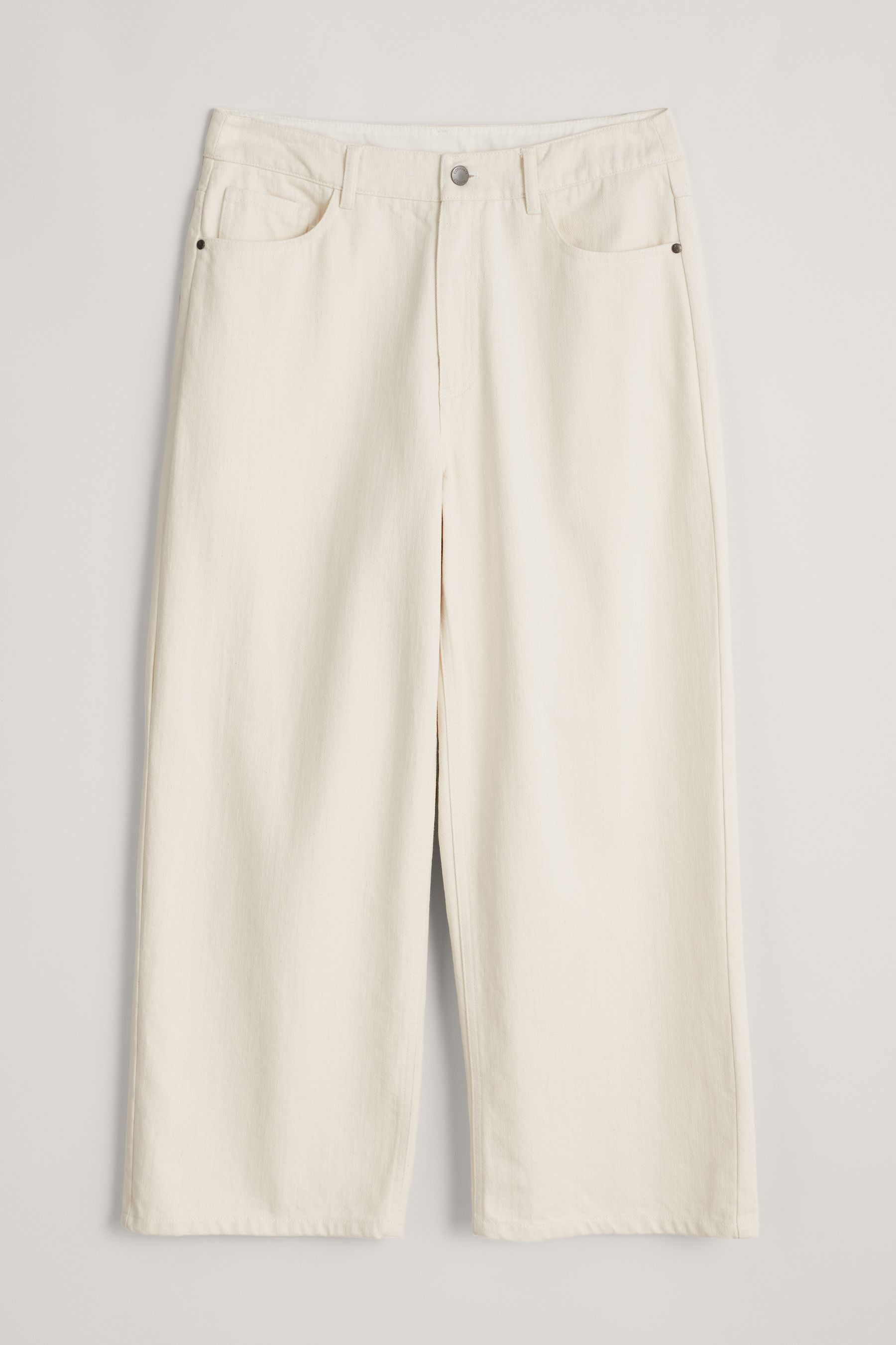 Buy Seasalt Cornwall Natural Barnes Cotton Denim Crop Trousers from the