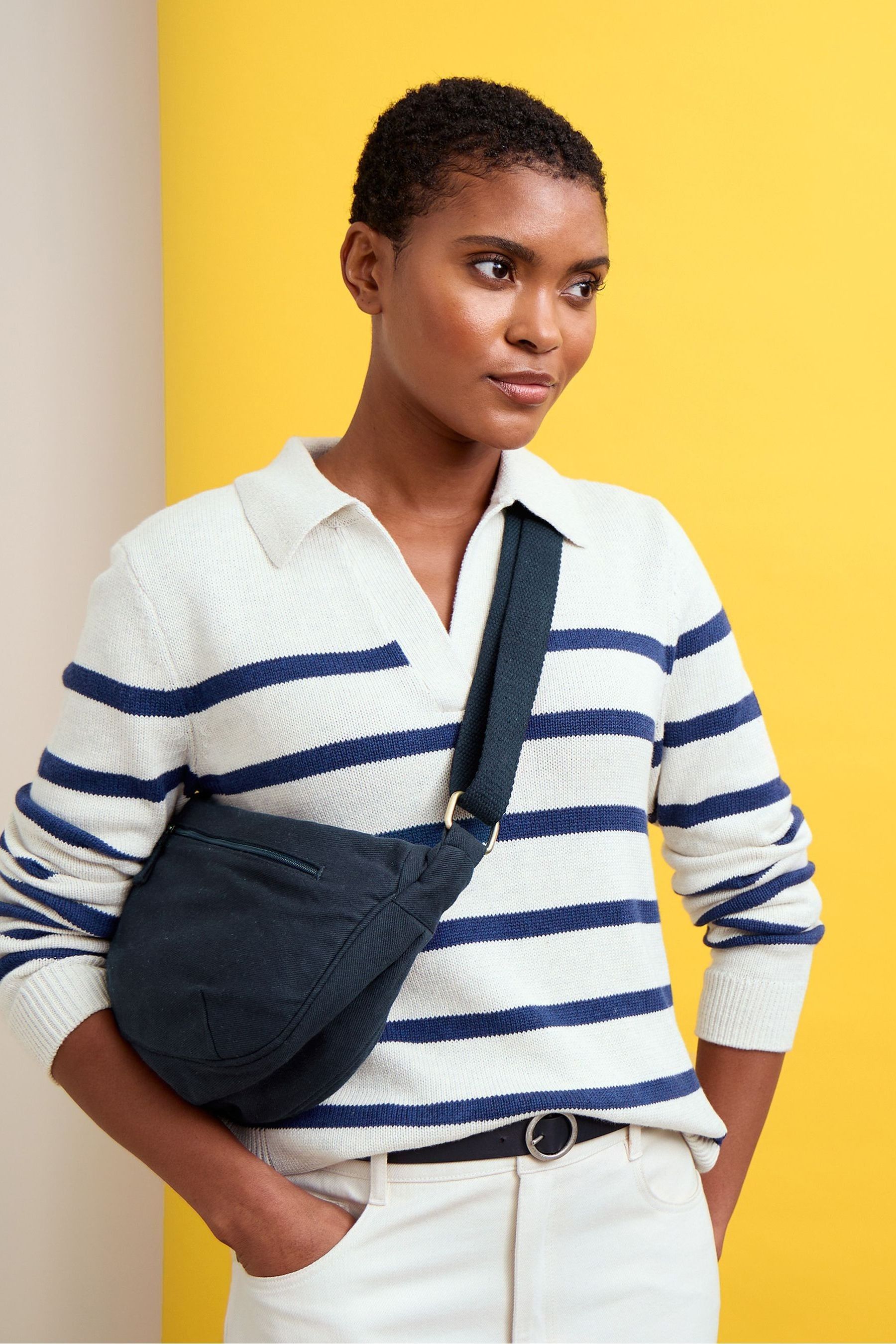 Buy Seasalt Cornwall Natural Barnes Cotton Denim Crop Trousers from the