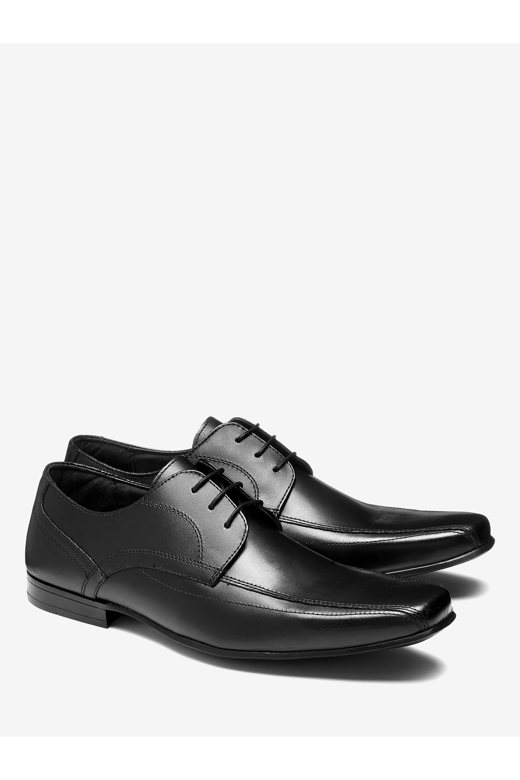 Buy Black Regular Fit Leather Panel Lace-Up Shoes from the Next UK ...