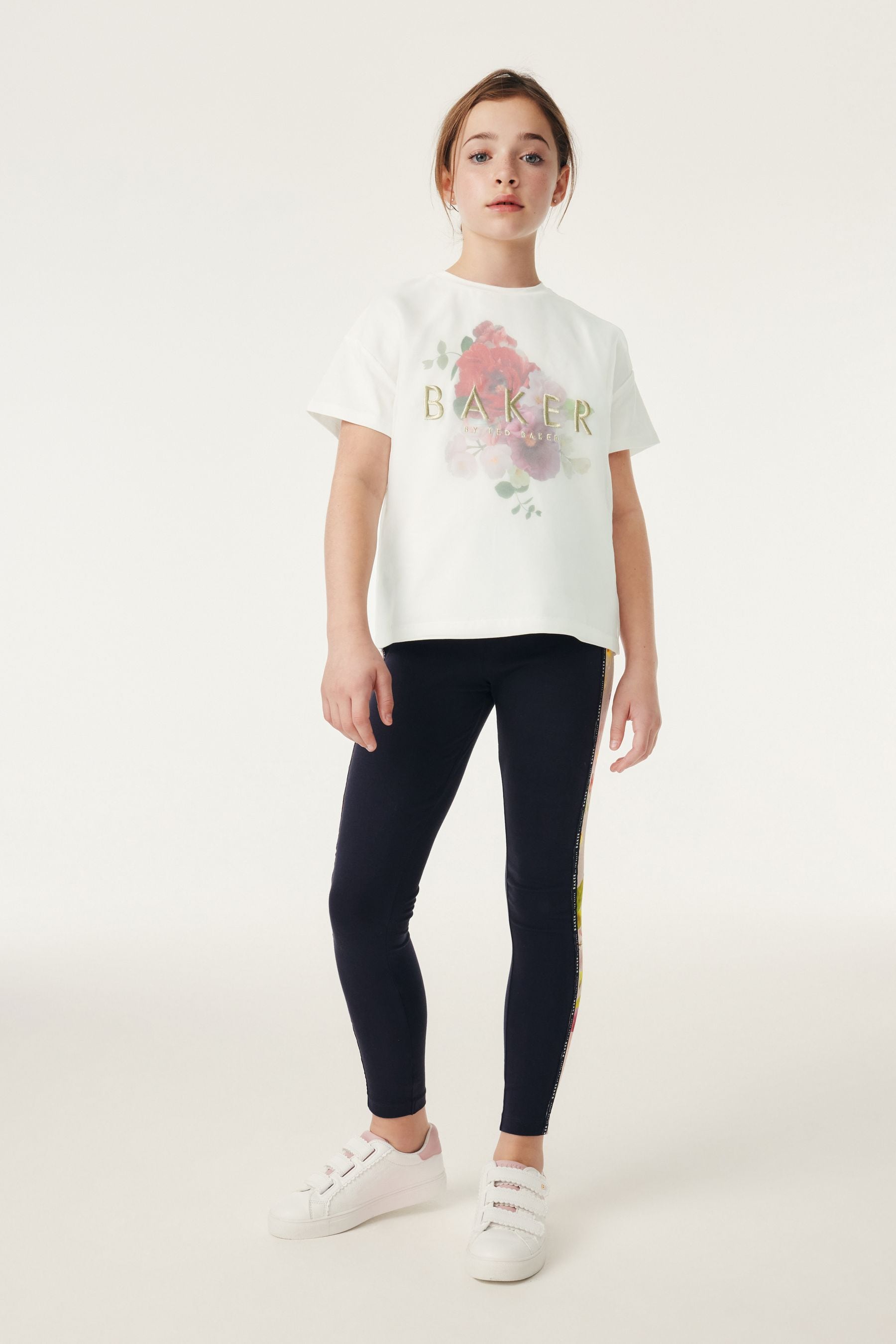 Buy Baker by Ted Baker Navy Organza TShirt and Panel Leggings Set from