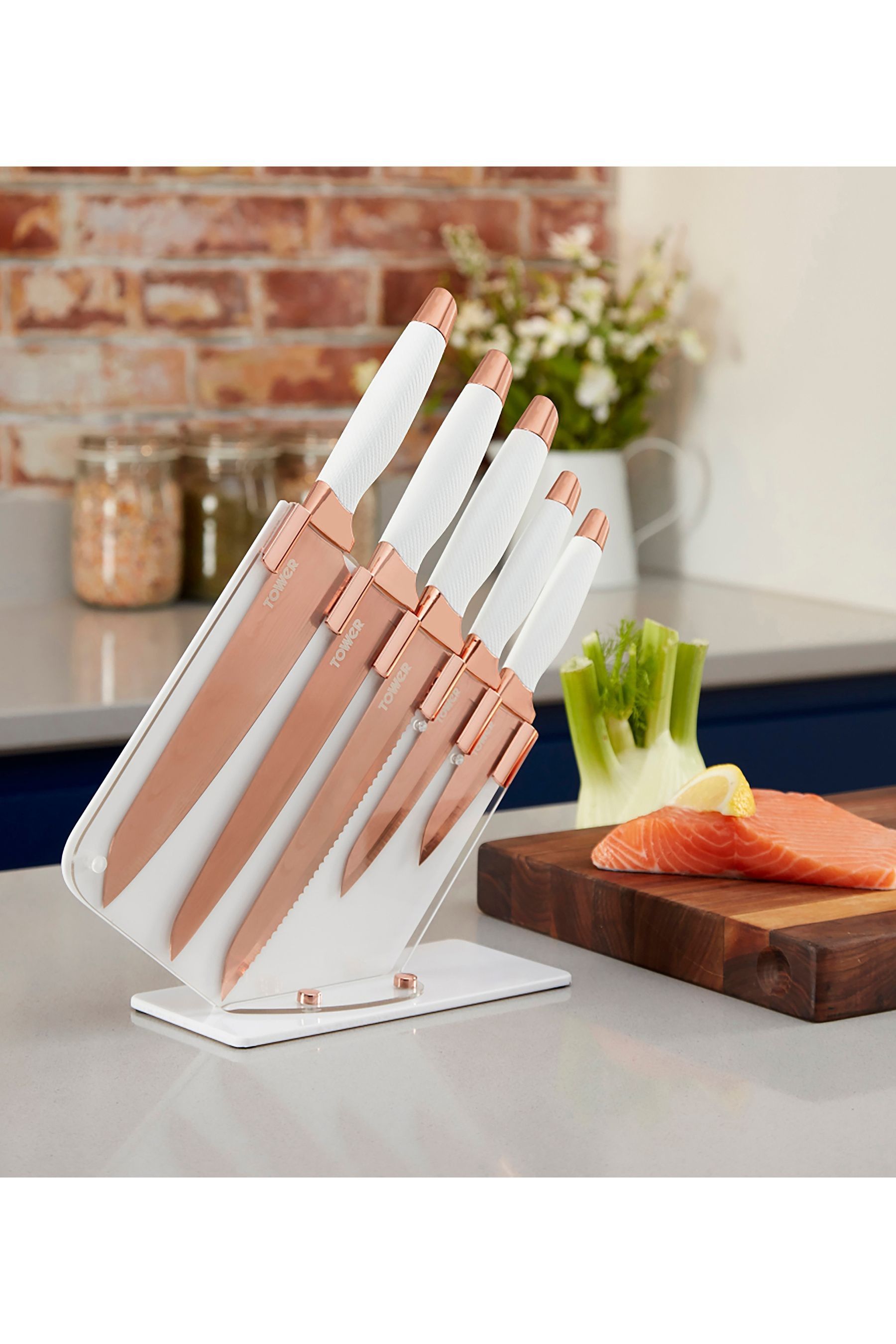 Buy Tower White Knife Block from the Next UK online shop