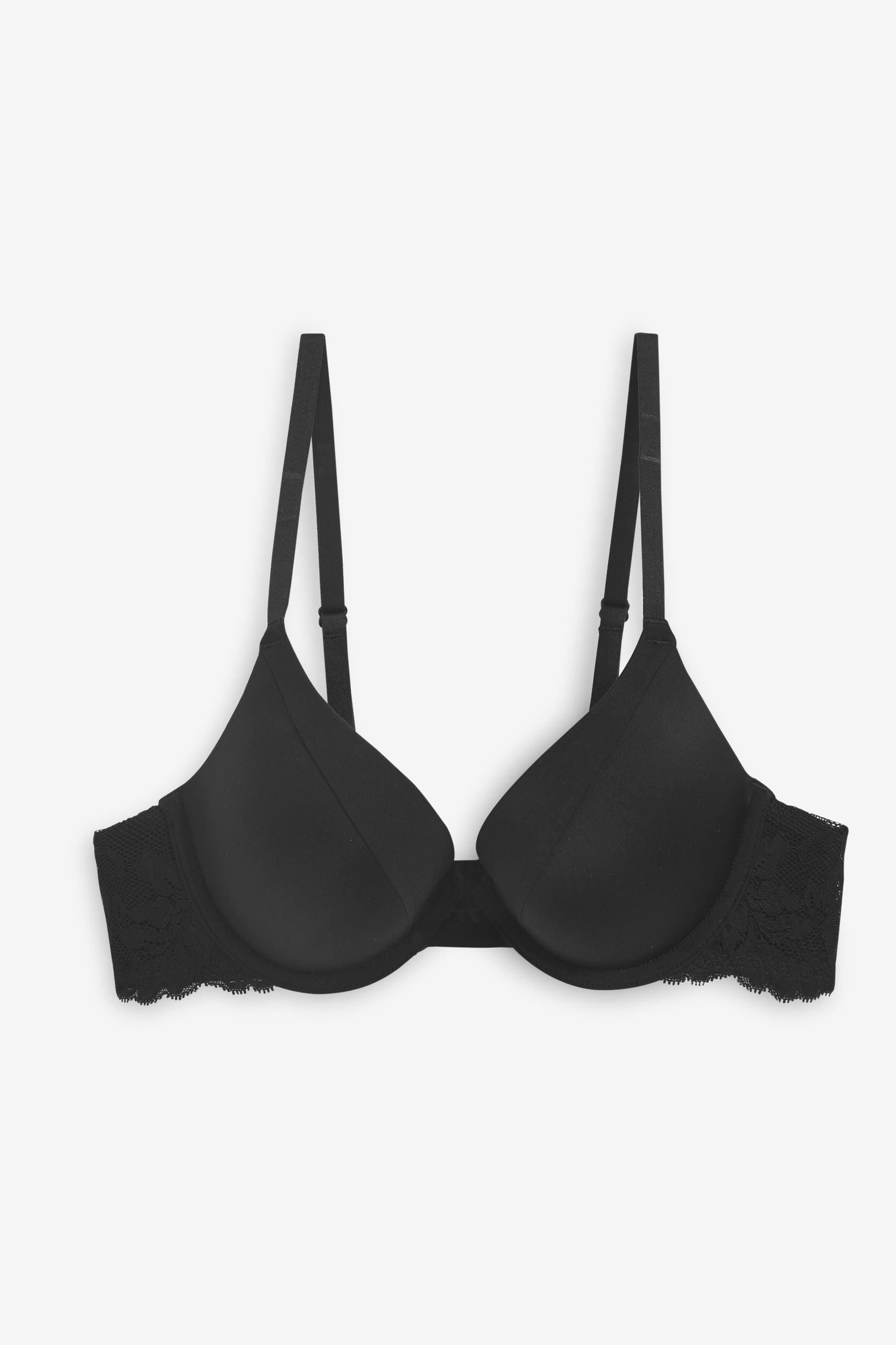 Buy Black/White Smoothing Push-Up Plunge T-Shirt Bras 2 Pack from the ...
