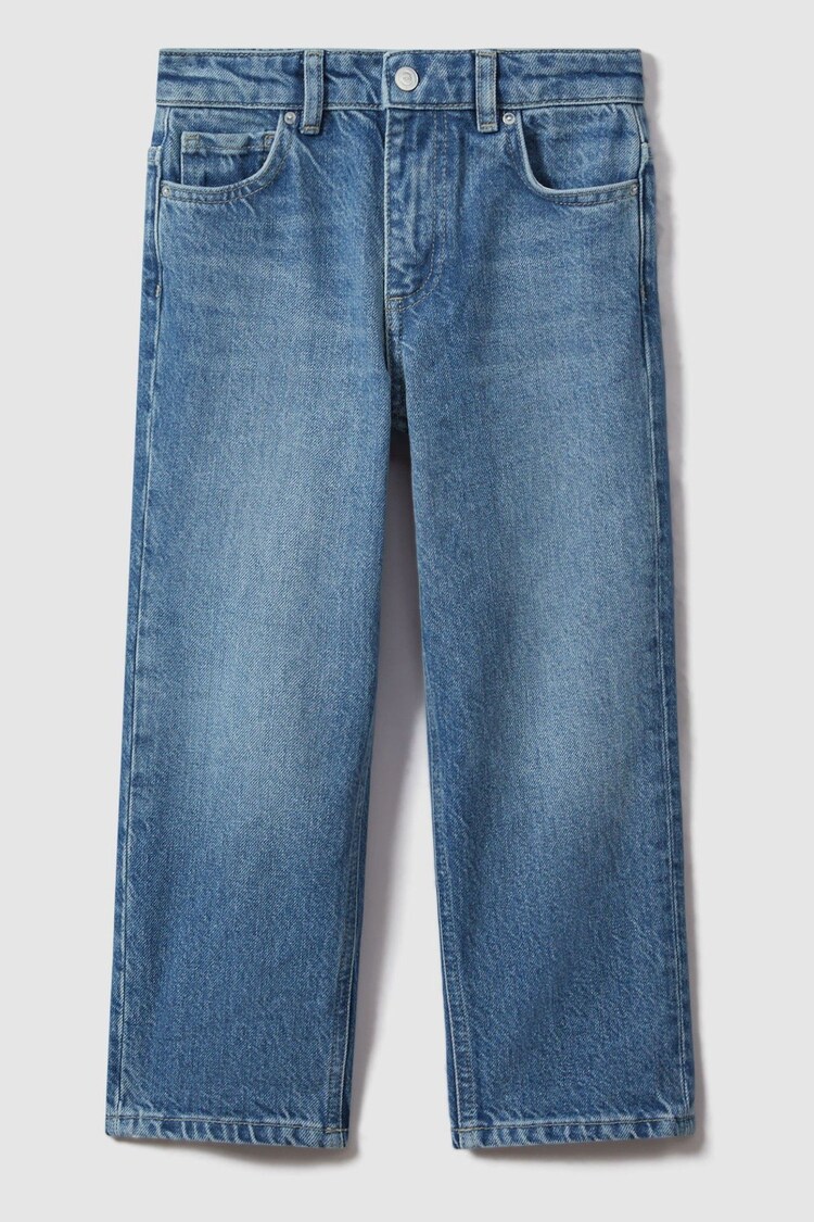 Reiss Mid Blue Ronnie 3-9 yrs Loose Fit Adjuster Jeans - Image 1 of 1