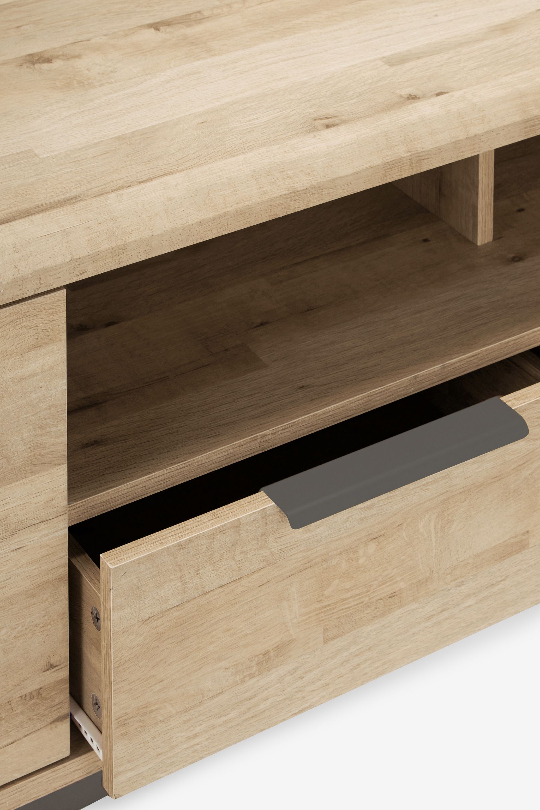 Buy Light Bronx Up to 80 inch Oak Effect TV Unit from the Next UK